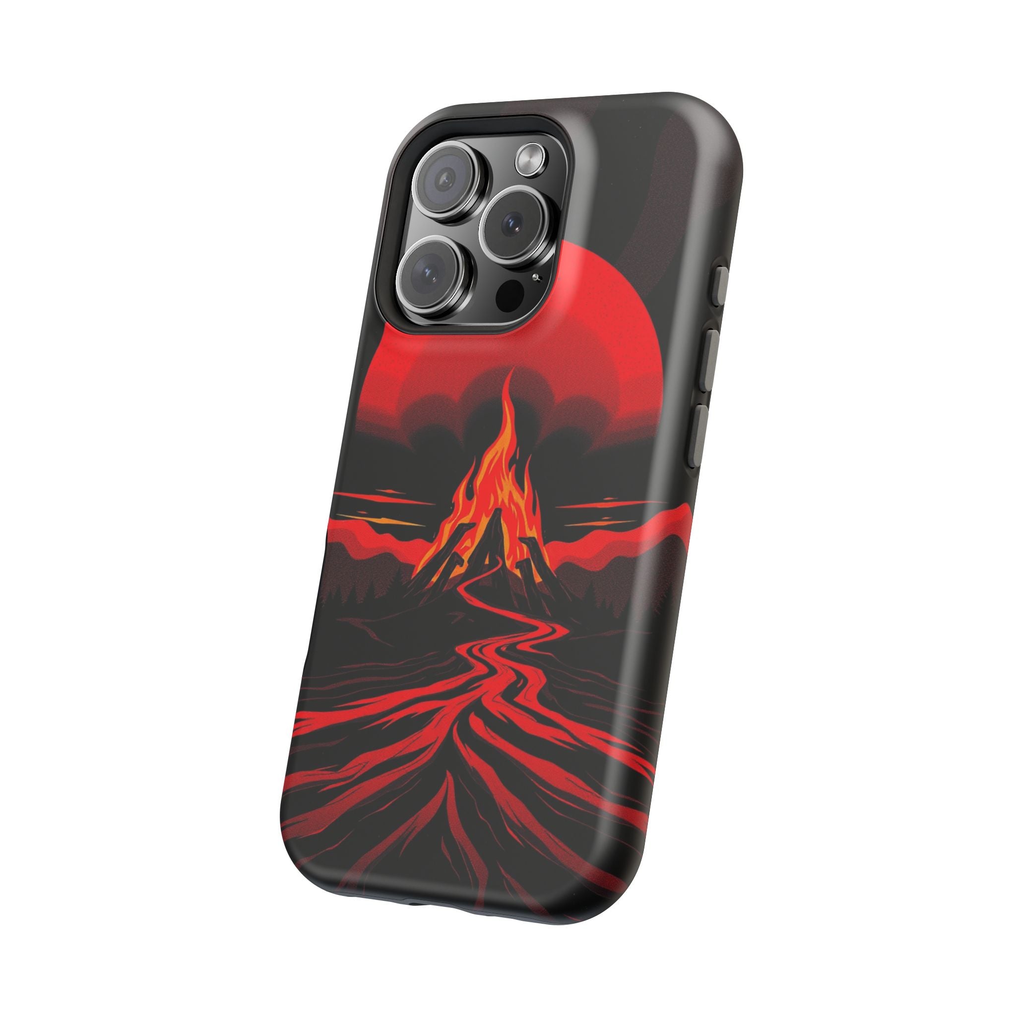 iPhone Black And Crimson Wildfire Glow Slim Everyday Designer Case · iPhone Case