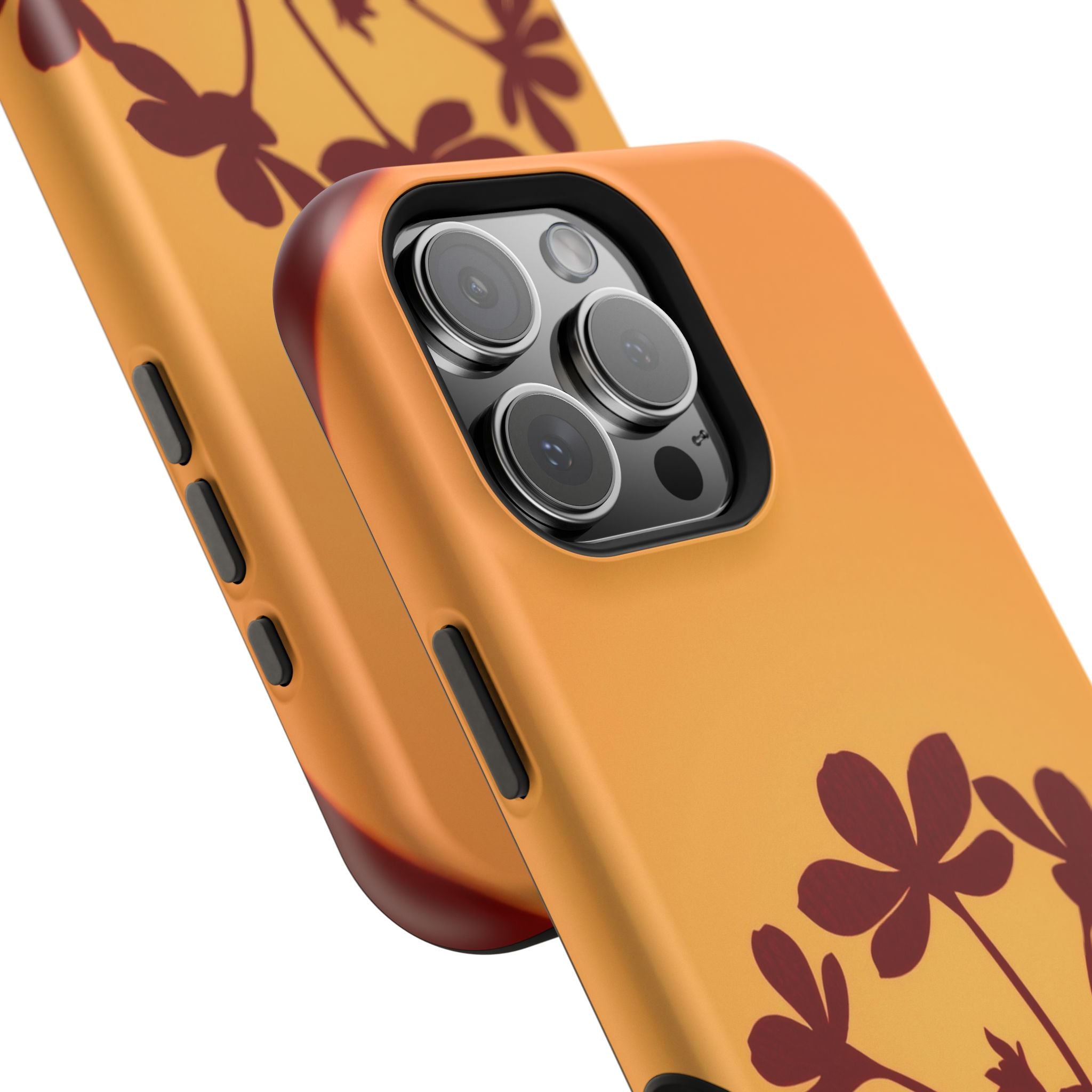 iPhone Floral Silhouette Electric Art Slim Everyday Designer Case · iPhone Case