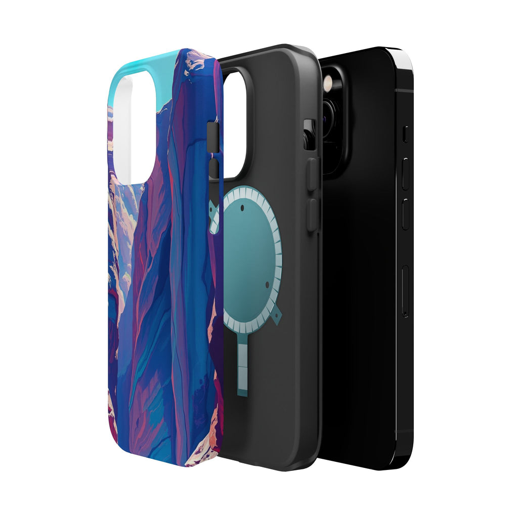 iPhone Cyan And Magenta Canyon Wall Slim Everyday Designer Case · iPhone Case