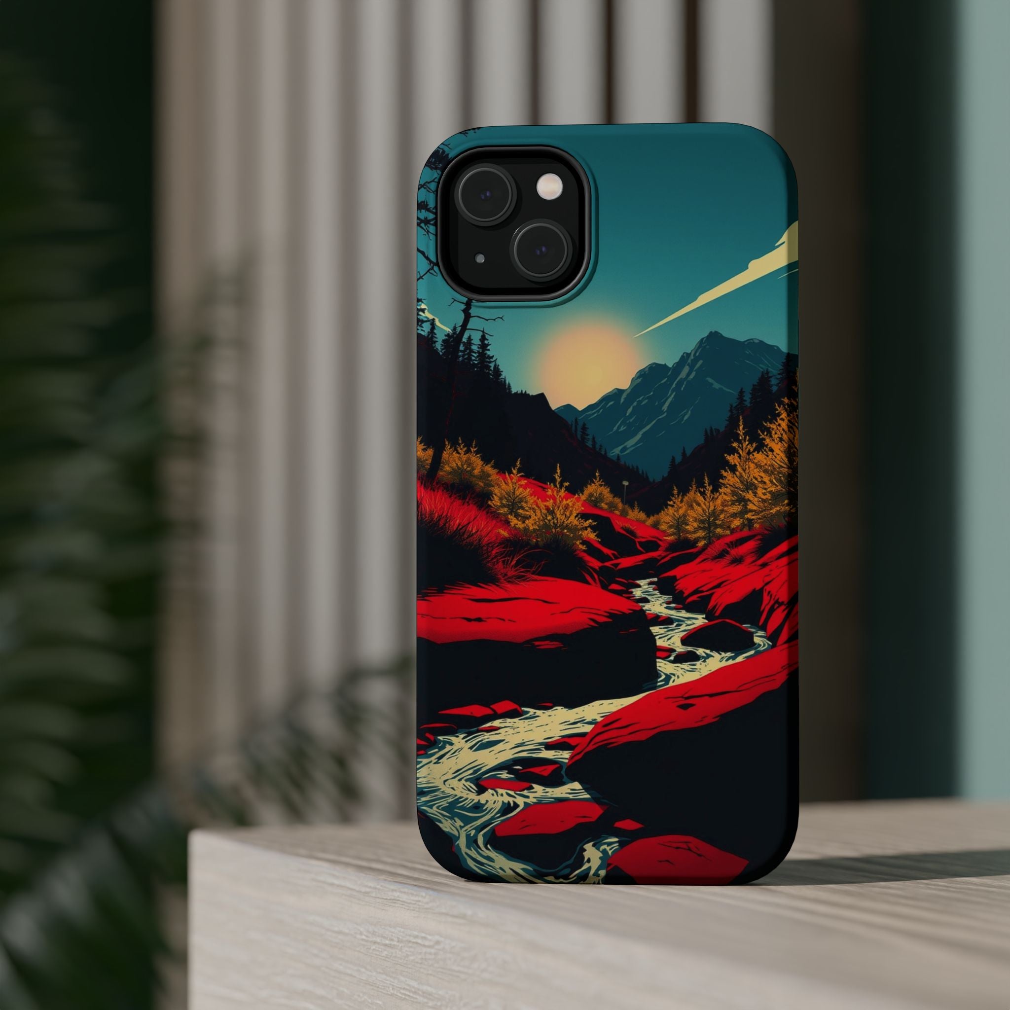 iPhone Earthy Spring Creek Design Bold Modern Everyday Snap Case · iPhone Case