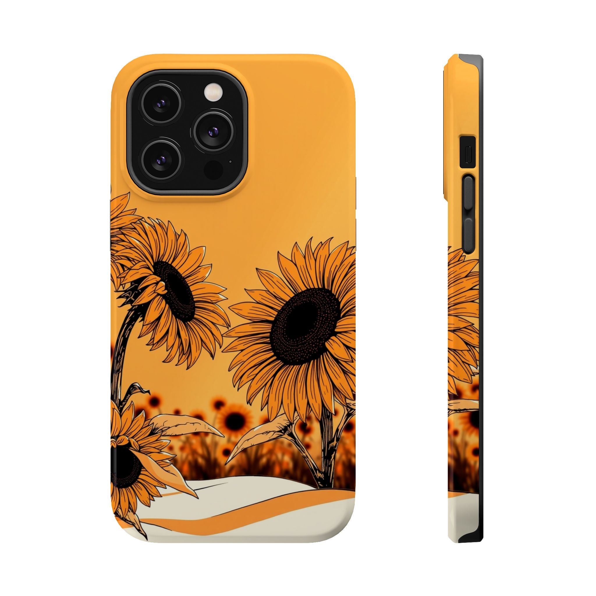 iPhone Burnt Orange And Sand Sunflower Pop Slim iPhone Everyday · iPhone Case