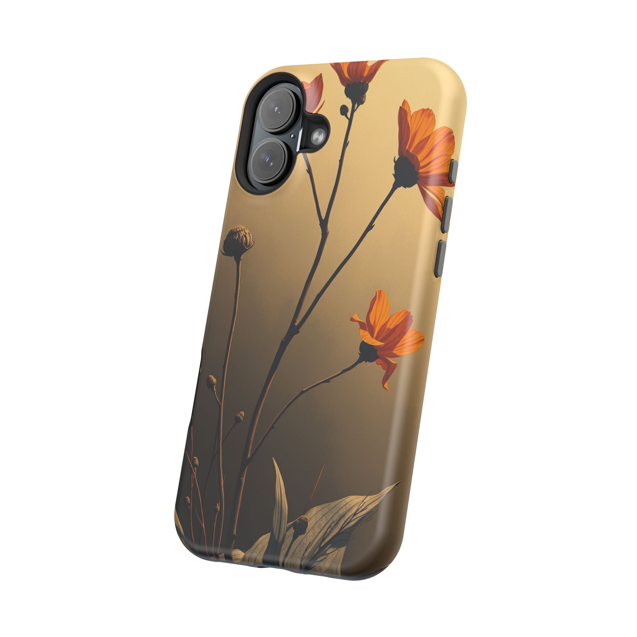 iPhone Burnt Orange And Sand Botanical Illustration Gal Slim Snap Case · iPhone