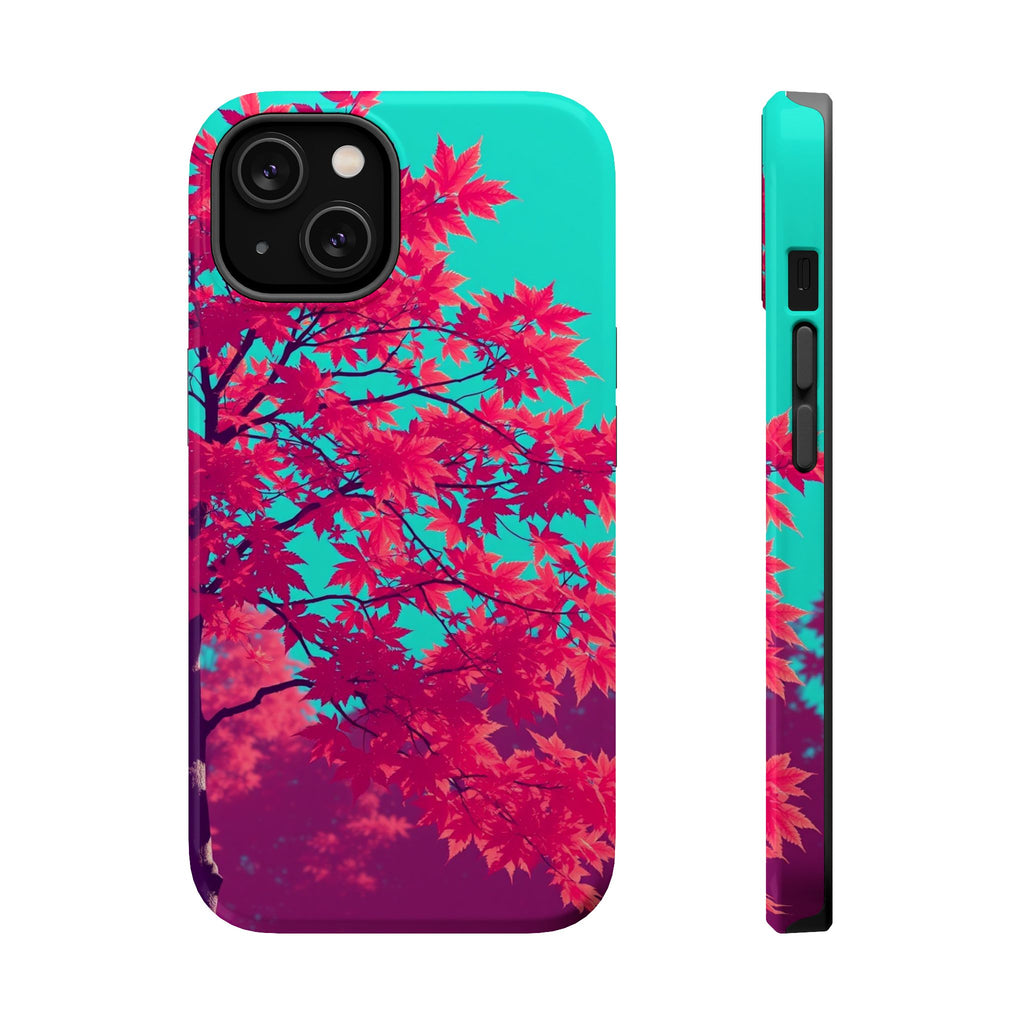 iPhone Cyan And Magenta Autumn Maple Slim Everyday iPhone 16 Designer · iPhone C