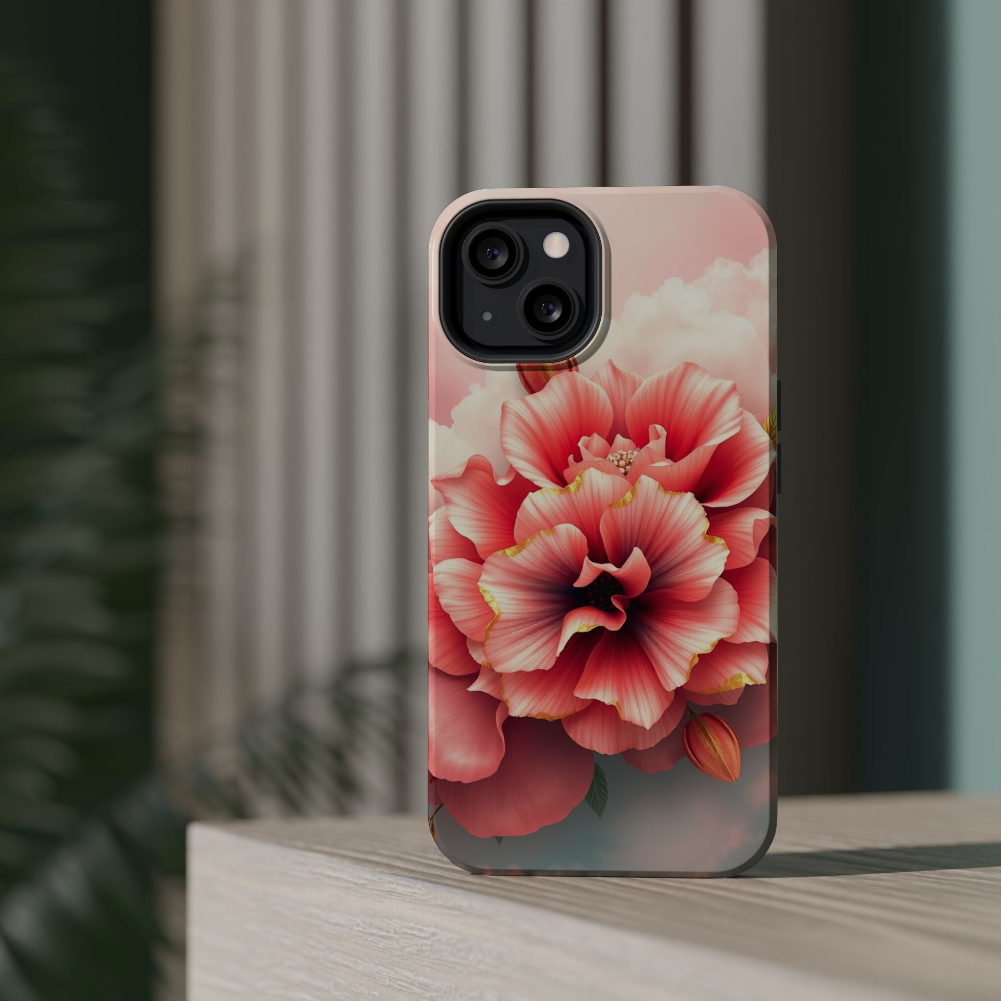 iPhone Pastel Floral Cloud Gold Foil Luxury Slim iPhone Everyday · iPhone Case
