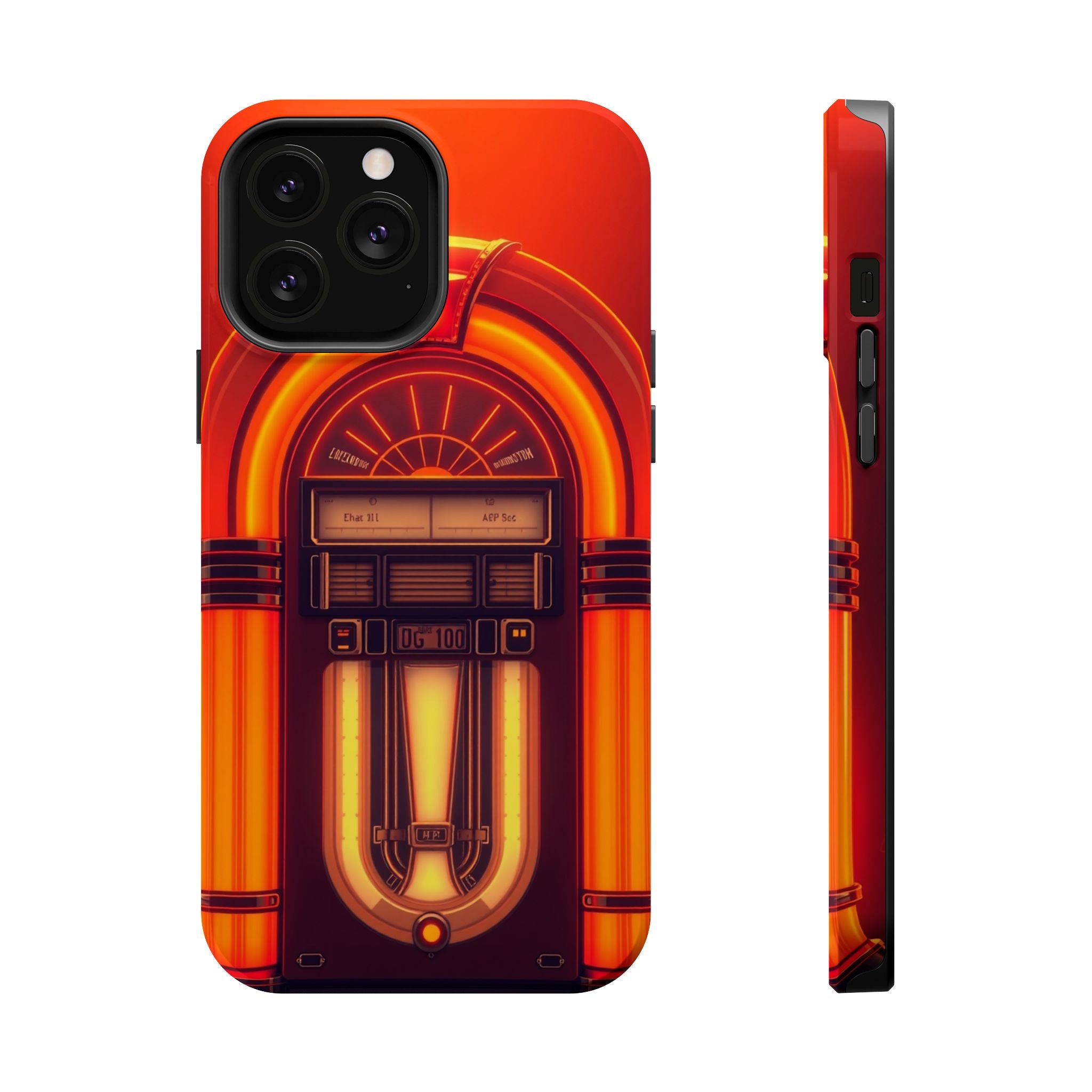 iPhone Jukebox Glow Neon Cyberpunk Bold Modern Everyday Snap Case · iPhone Case