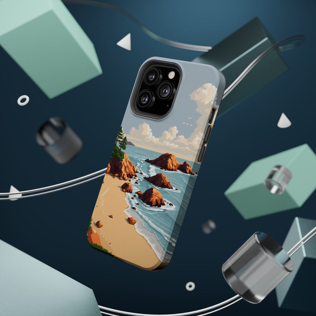 iPhone Mustard And Rust Pebble Beach Slim Everyday Designer Case · iPhone Case