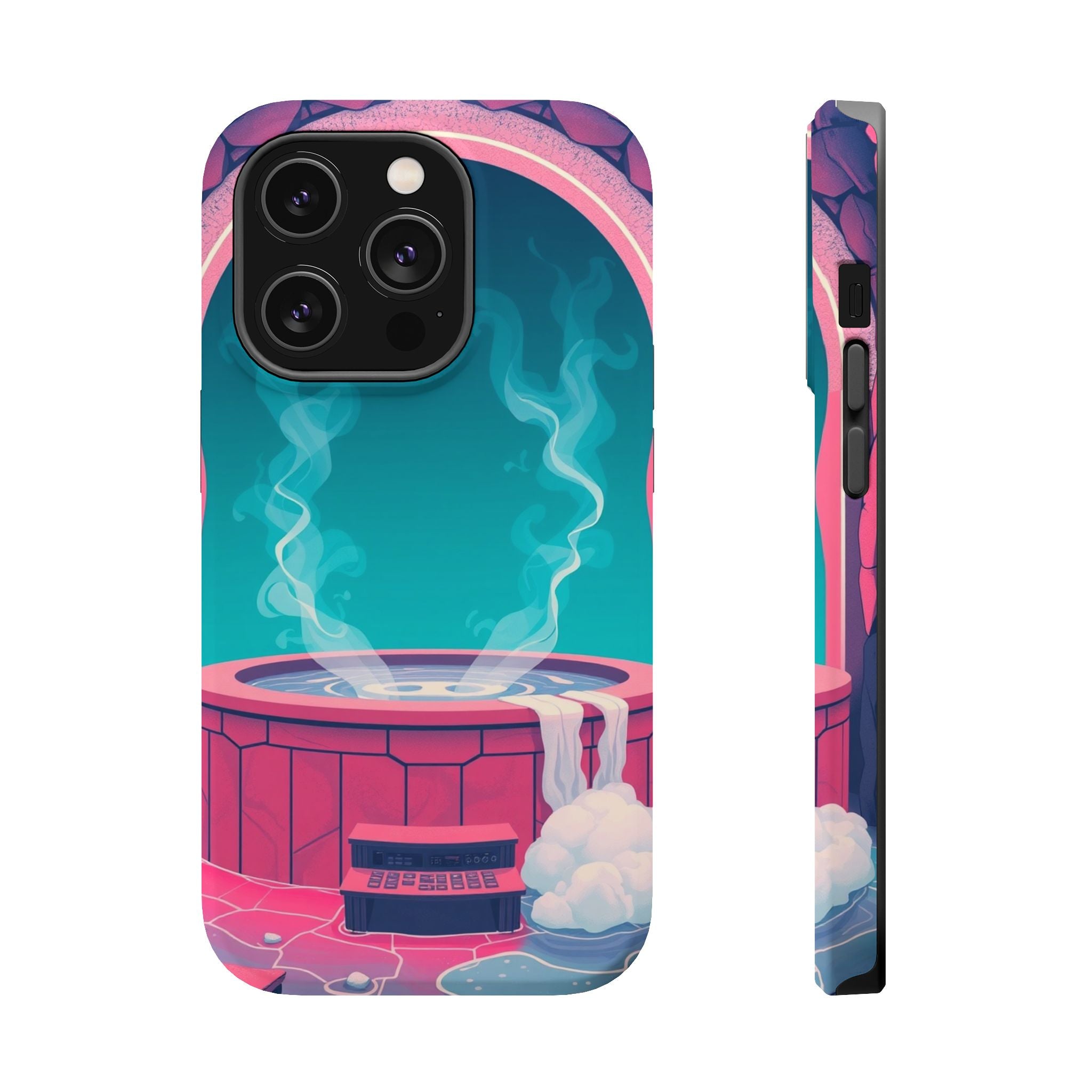 iPhone Hot Spring Steam Risograph Print Slim Everyday iPhone Designer · iPhone C
