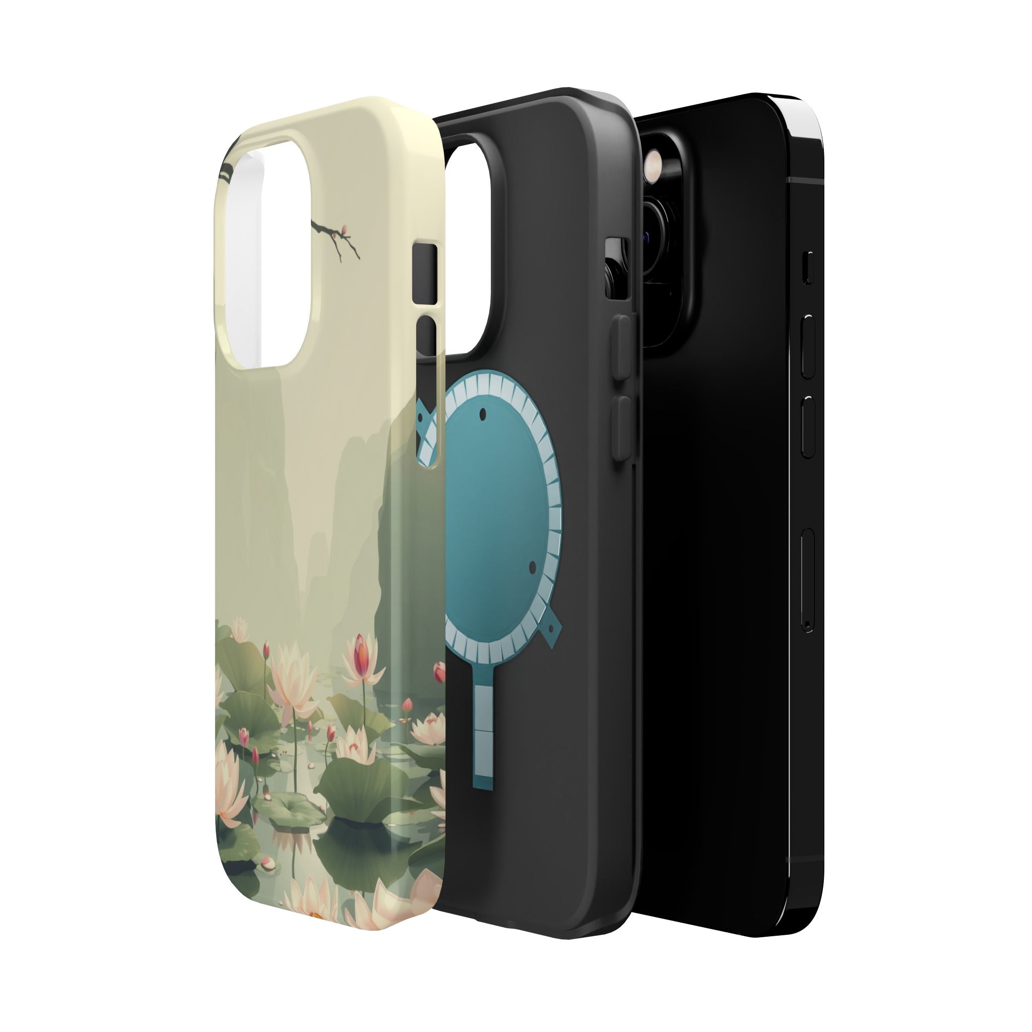 iPhone Lotus Pond Dreamy Design Slim Everyday Designer Case Galaxy · iPhone Case