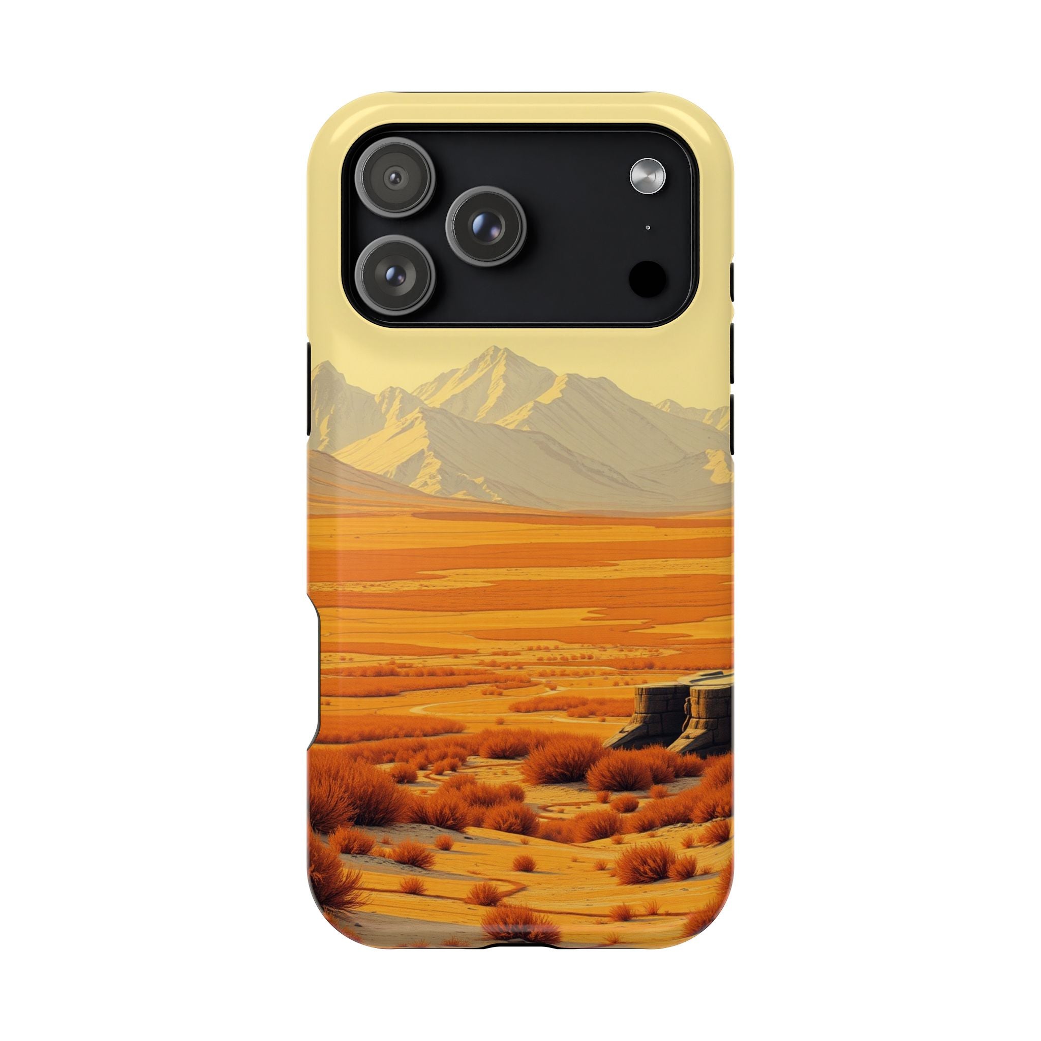 iPhone Mustard And Rust Tundra Expanse Slim Everyday Designer Case · iPhone Case