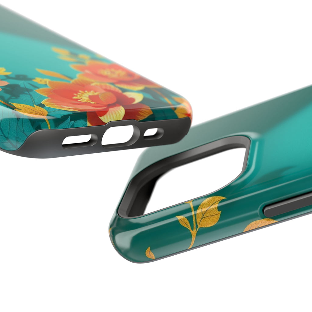 iPhone Floral Gold Foil Paper Cut Art Slim Everyday Designer Case · iPhone Case