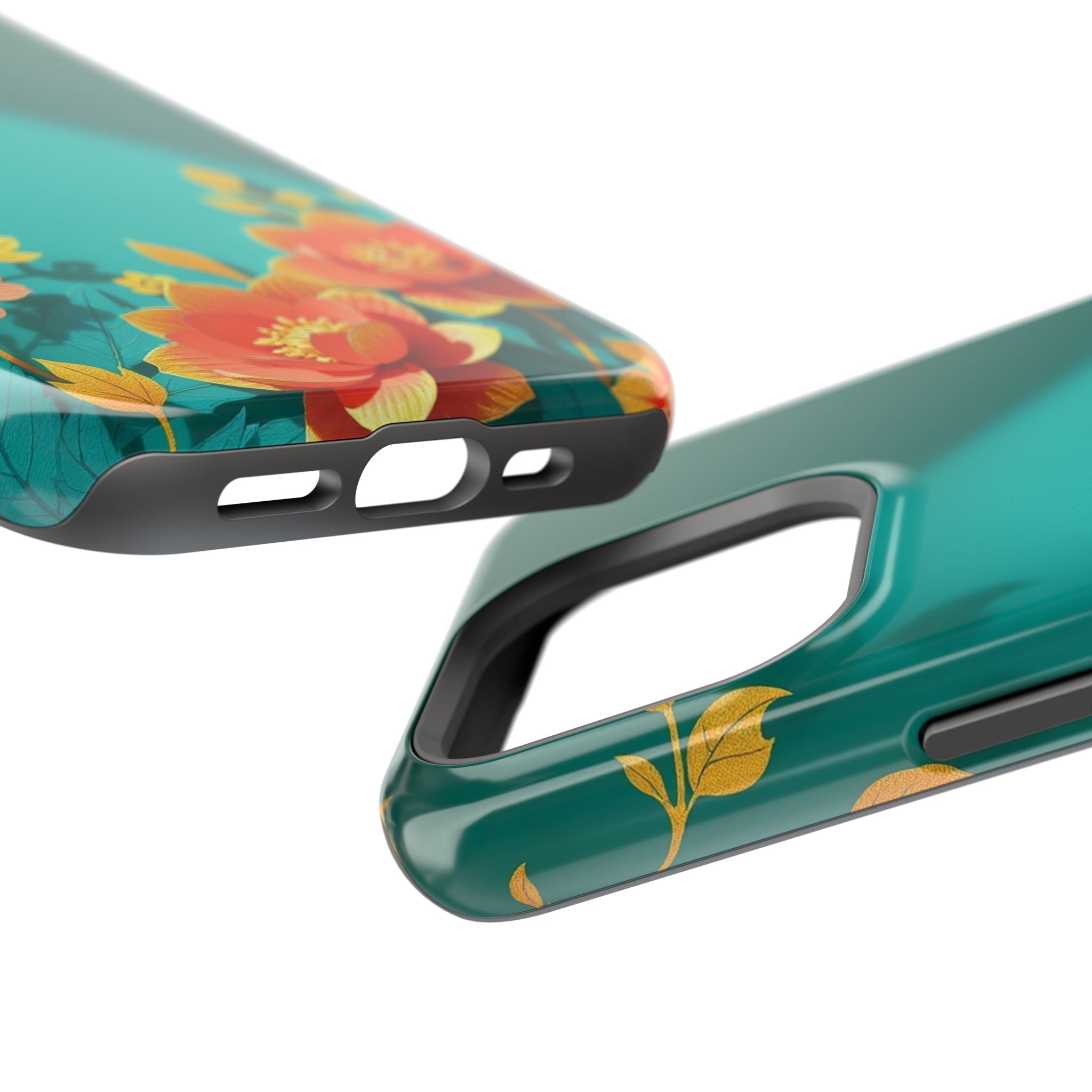 iPhone Floral Gold Foil Paper Cut Art Slim Everyday Designer Case · iPhone Case