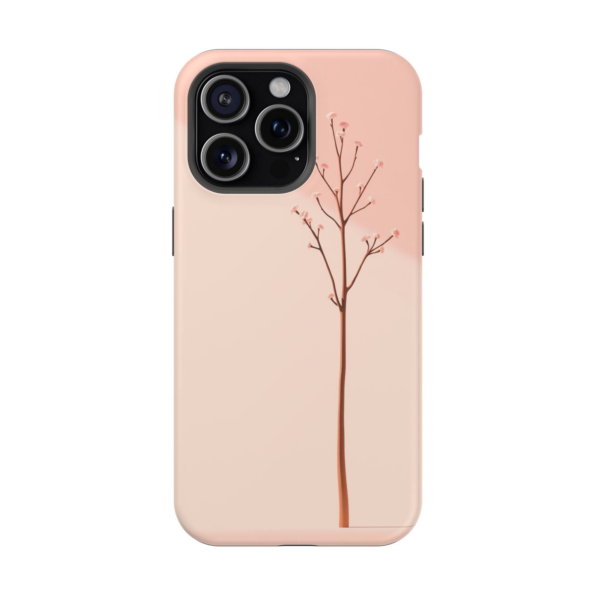 iPhone Rose Pink And Cream Minimalist Stem Slim iPhone Everyday · iPhone Case