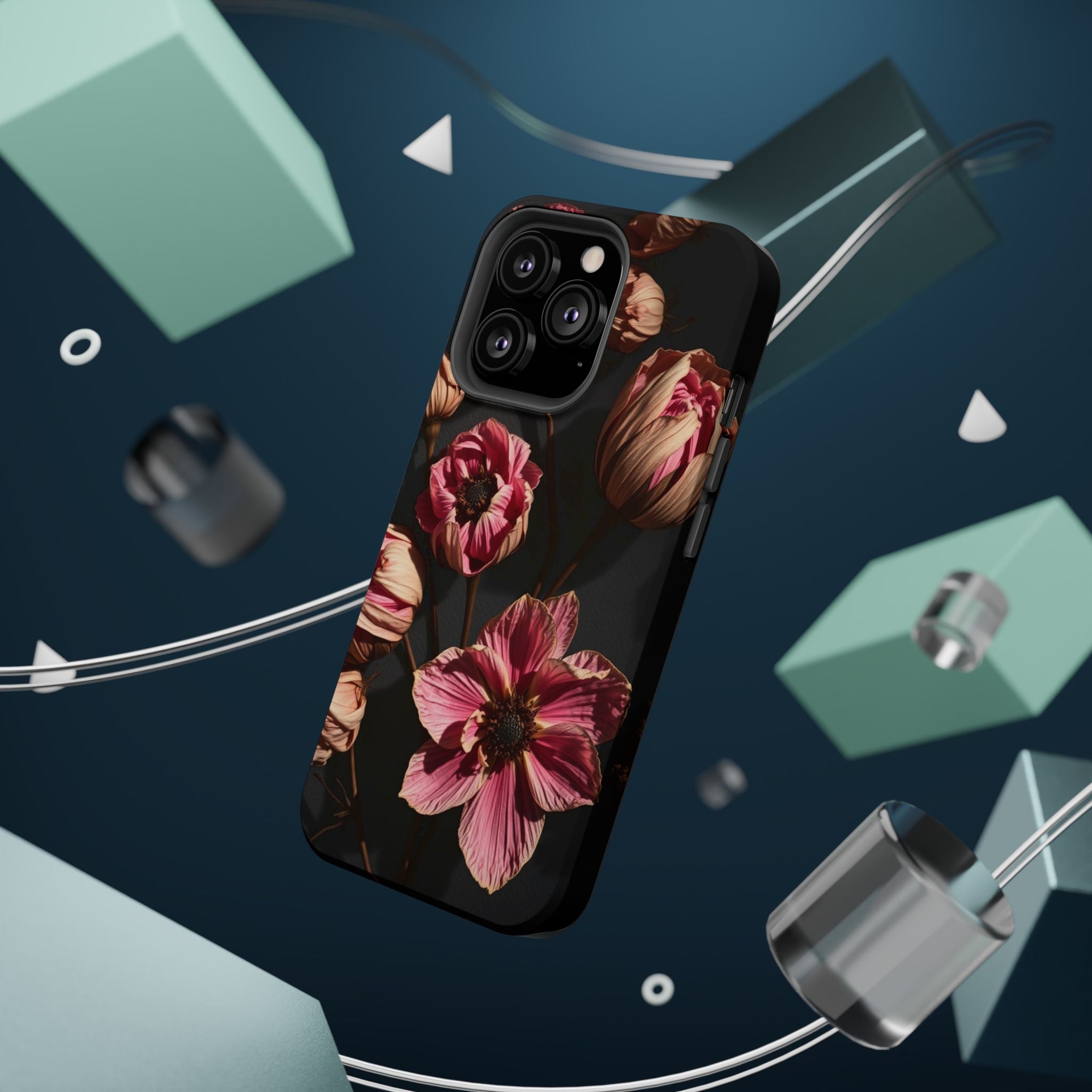 iPhone Dried Flower Flat Lay Electric Art Slim Snap Case · iPhone Case