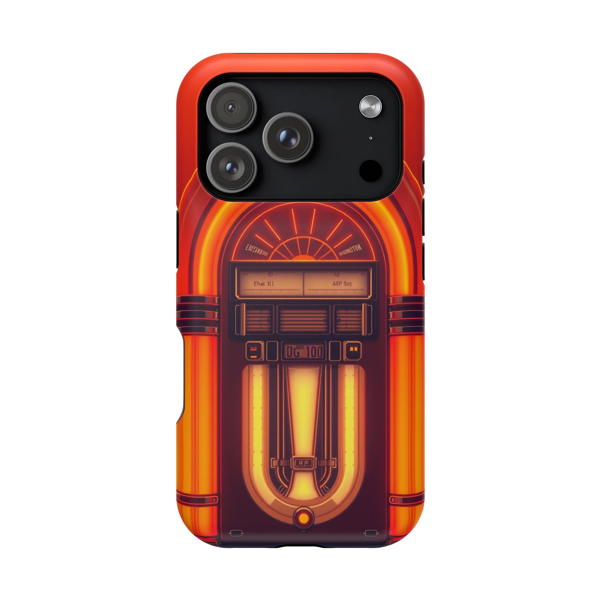 iPhone Jukebox Glow Neon Cyberpunk Bold Modern Everyday Snap Case · iPhone Case