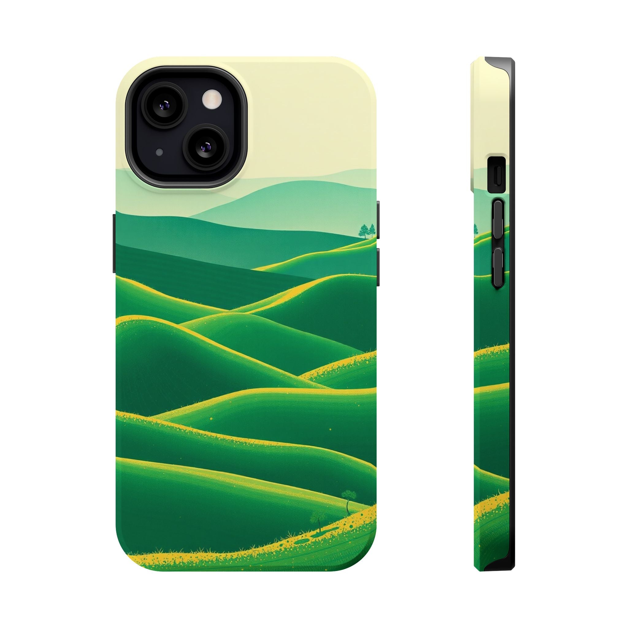 iPhone Rolling Hills Risograph Print Slim Everyday Designer Case · iPhone Case