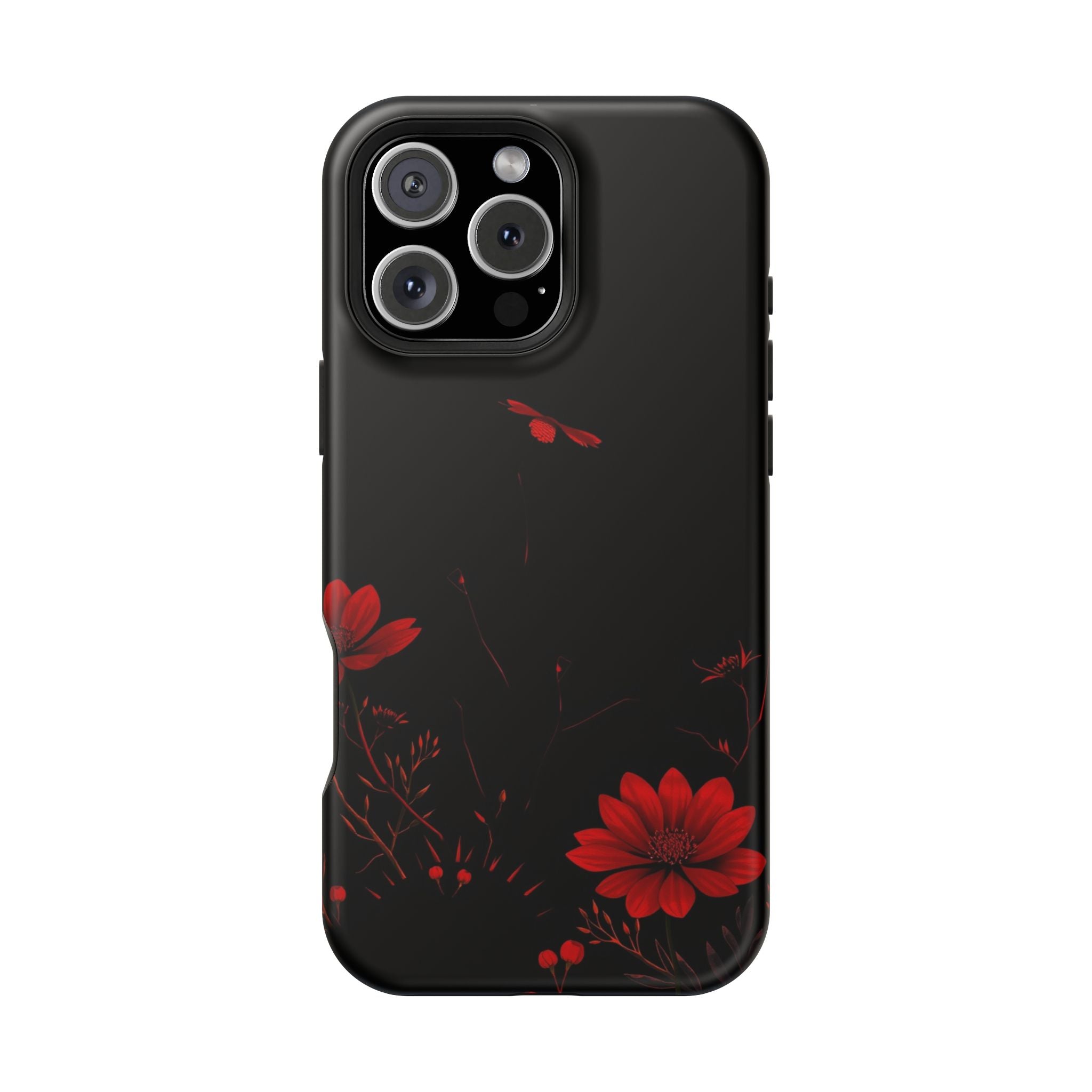 iPhone Black And Crimson Desert Flower Slim Everyday Designer Case · iPhone Case