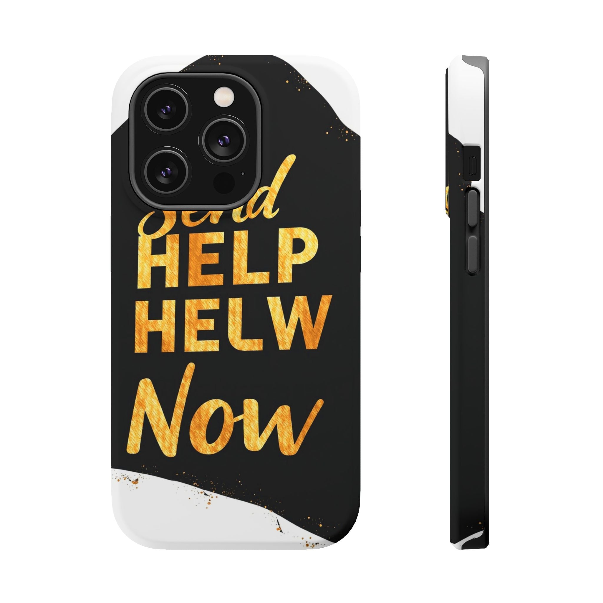 iPhone Send Help Now Enchanted Art Bold Modern Everyday Snap Case · iPhone Case