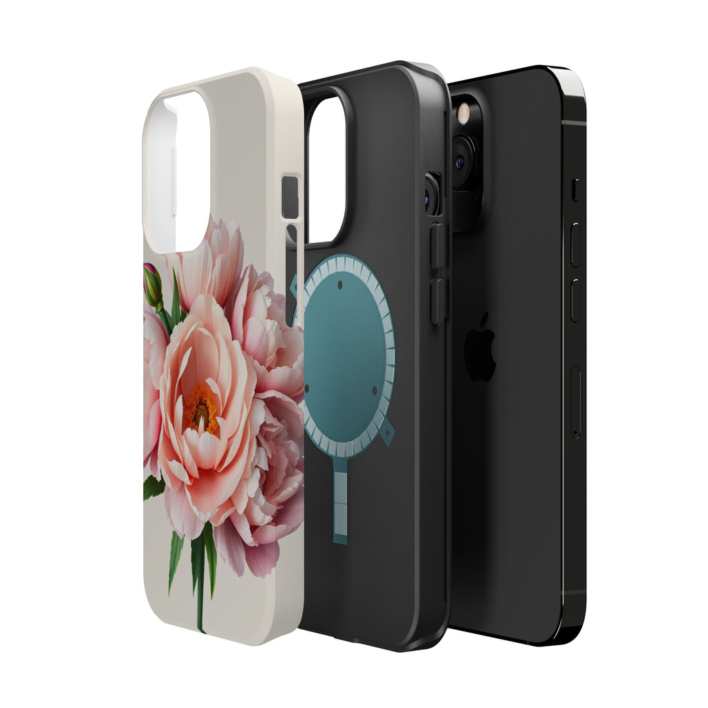 iPhone Serene Peony Bouquet Design Bold Modern Everyday Snap Case · iPhone Case