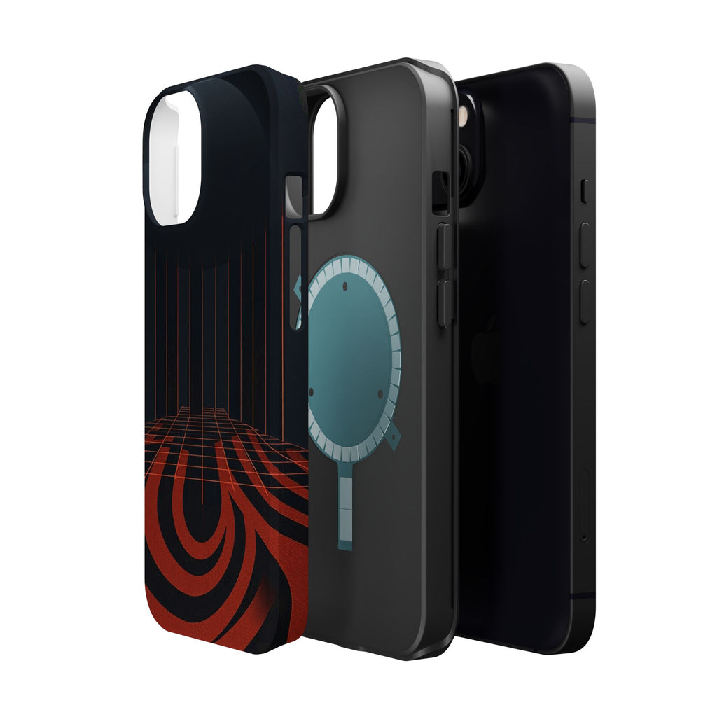 iPhone Op Art Grid Dark Gothic Ink Bold Modern Everyday Snap Case · iPhone Case
