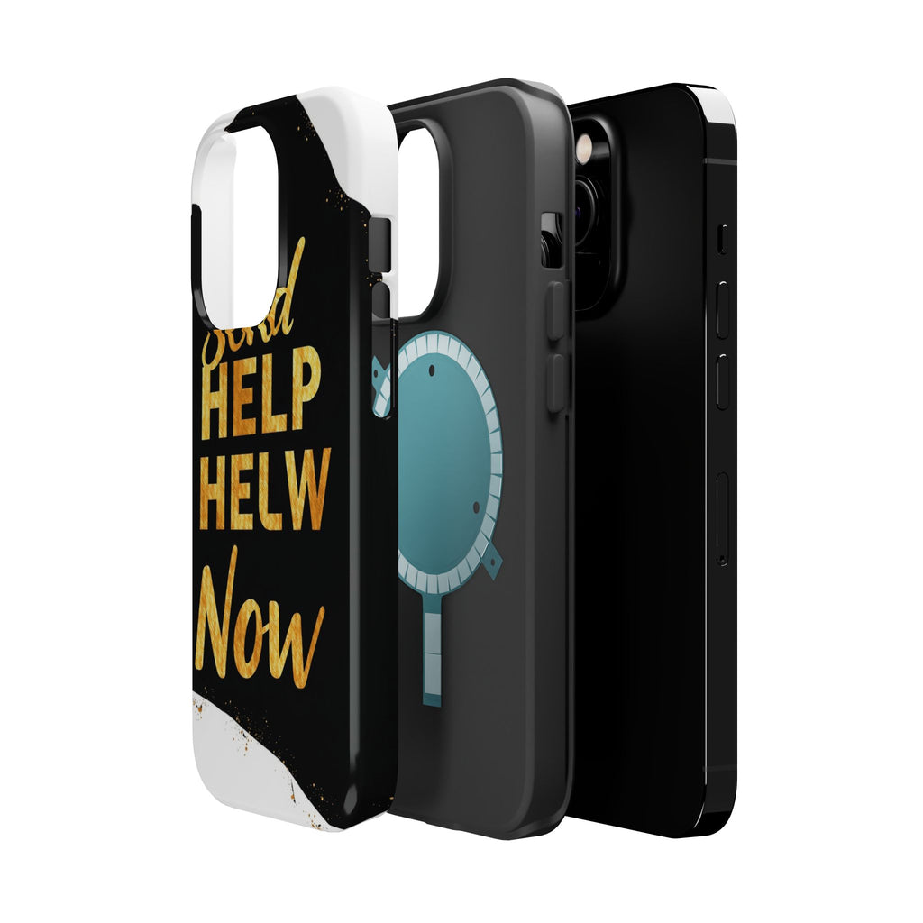 iPhone Send Help Now Enchanted Art Bold Modern Everyday Snap Case · iPhone Case