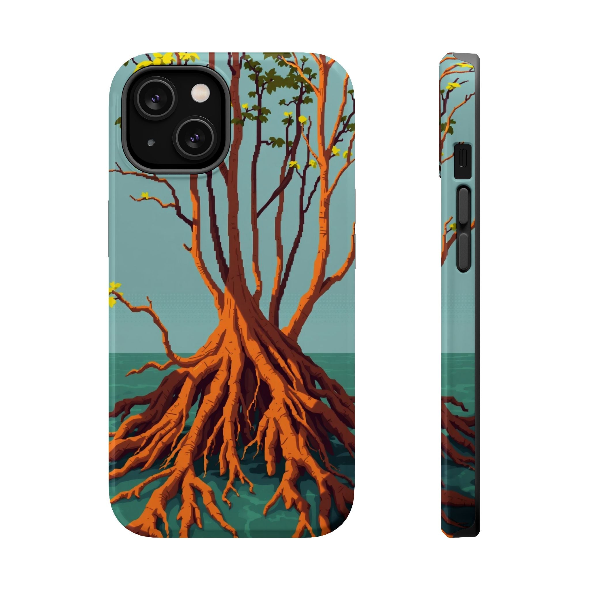 iPhone Mustard And Rust Mangrove Roots Slim Everyday iPhone 13 Designer · iPhone