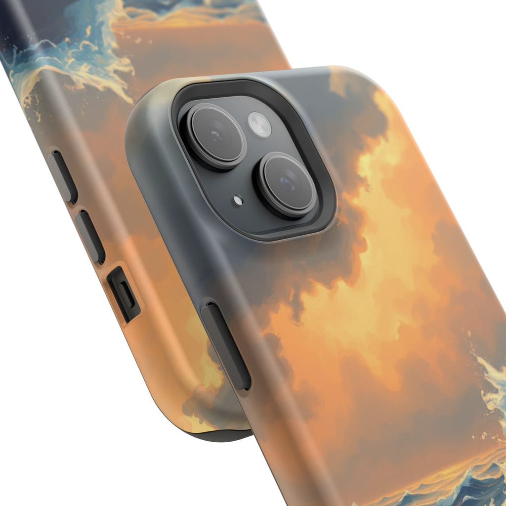 iPhone Sunset Amber And Peach Storm at Sea Slim iPhone Everyday · iPhone Case