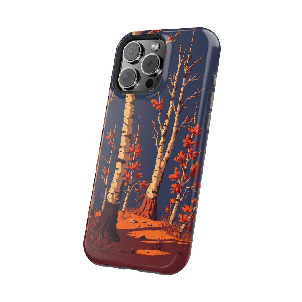 iPhone Birch Grove Pixel Art -Bit Bold Modern Everyday Snap Case · iPhone Case