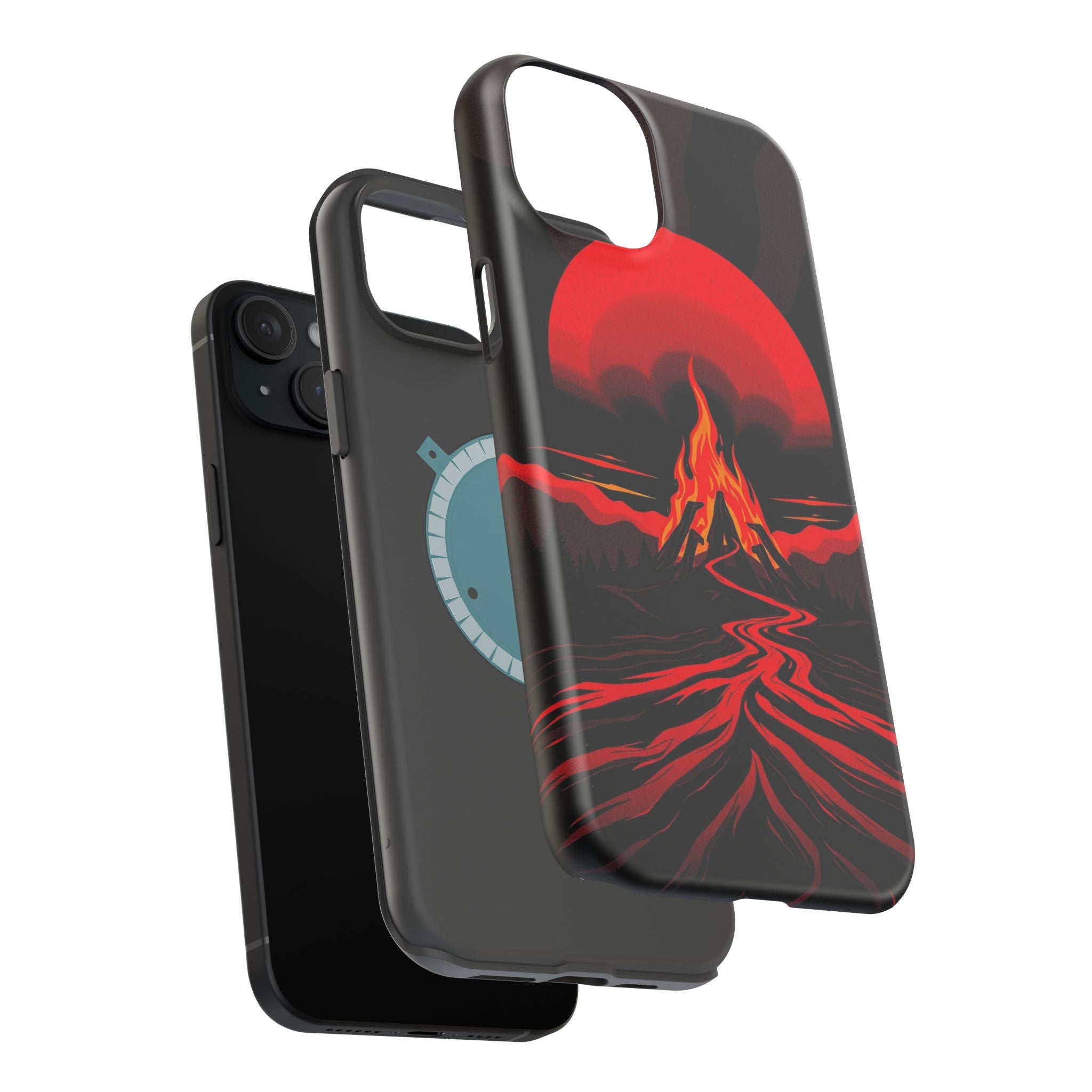 iPhone Black And Crimson Wildfire Glow Slim Everyday Designer Case · iPhone Case