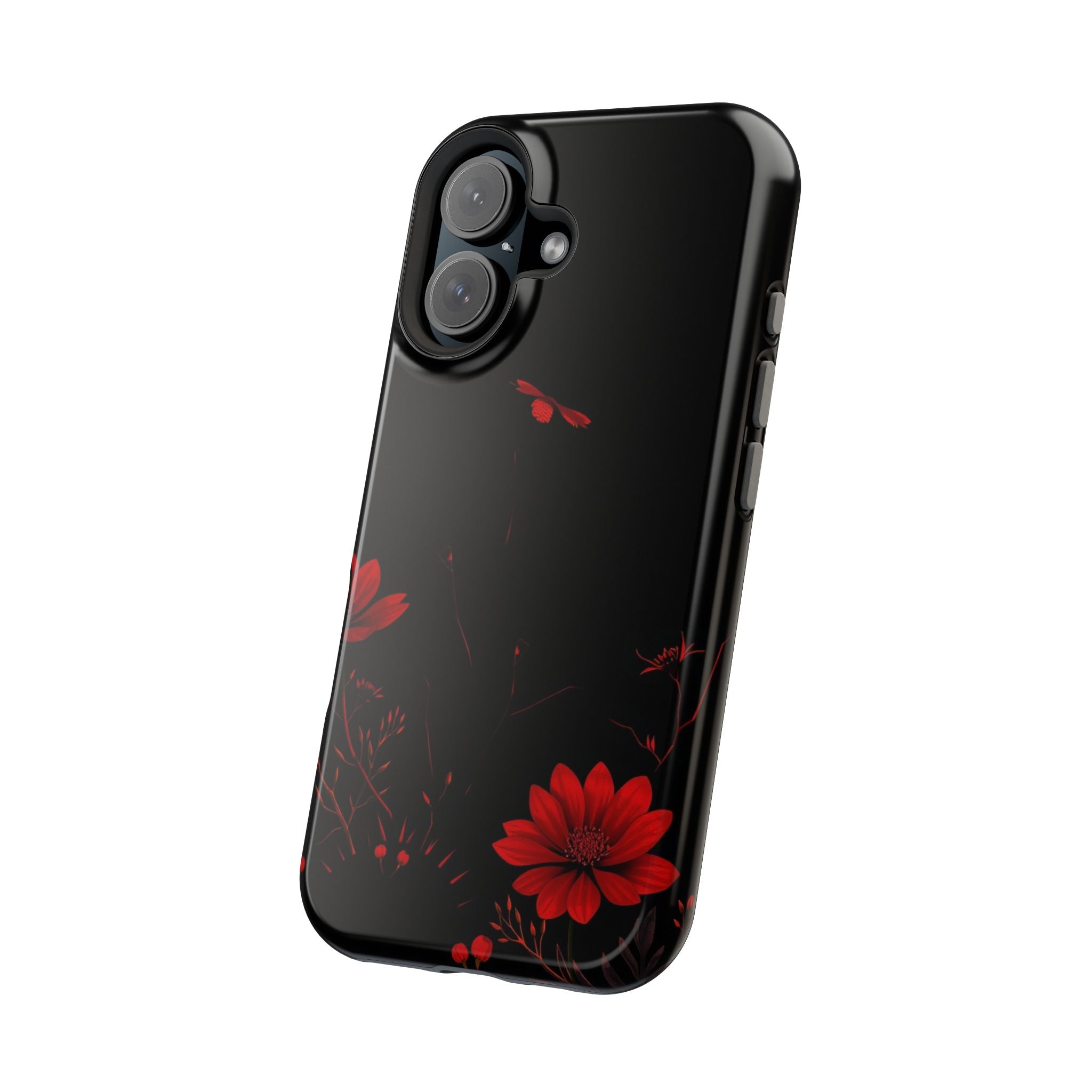 iPhone Black And Crimson Desert Flower Slim Everyday Designer Case · iPhone Case
