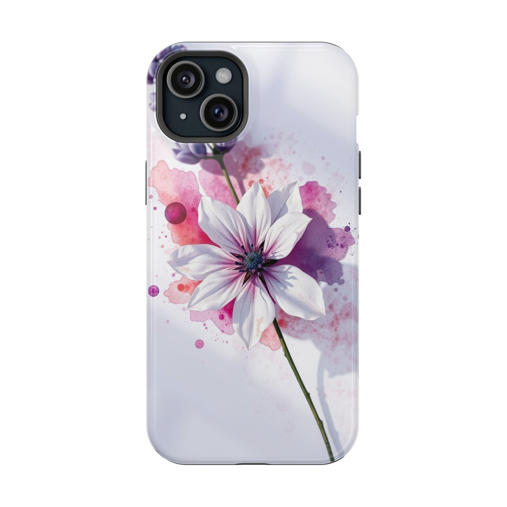 iPhone Floral Watercolor Splash Bold Art Slim Everyday iPhone 15 · iPhone Case