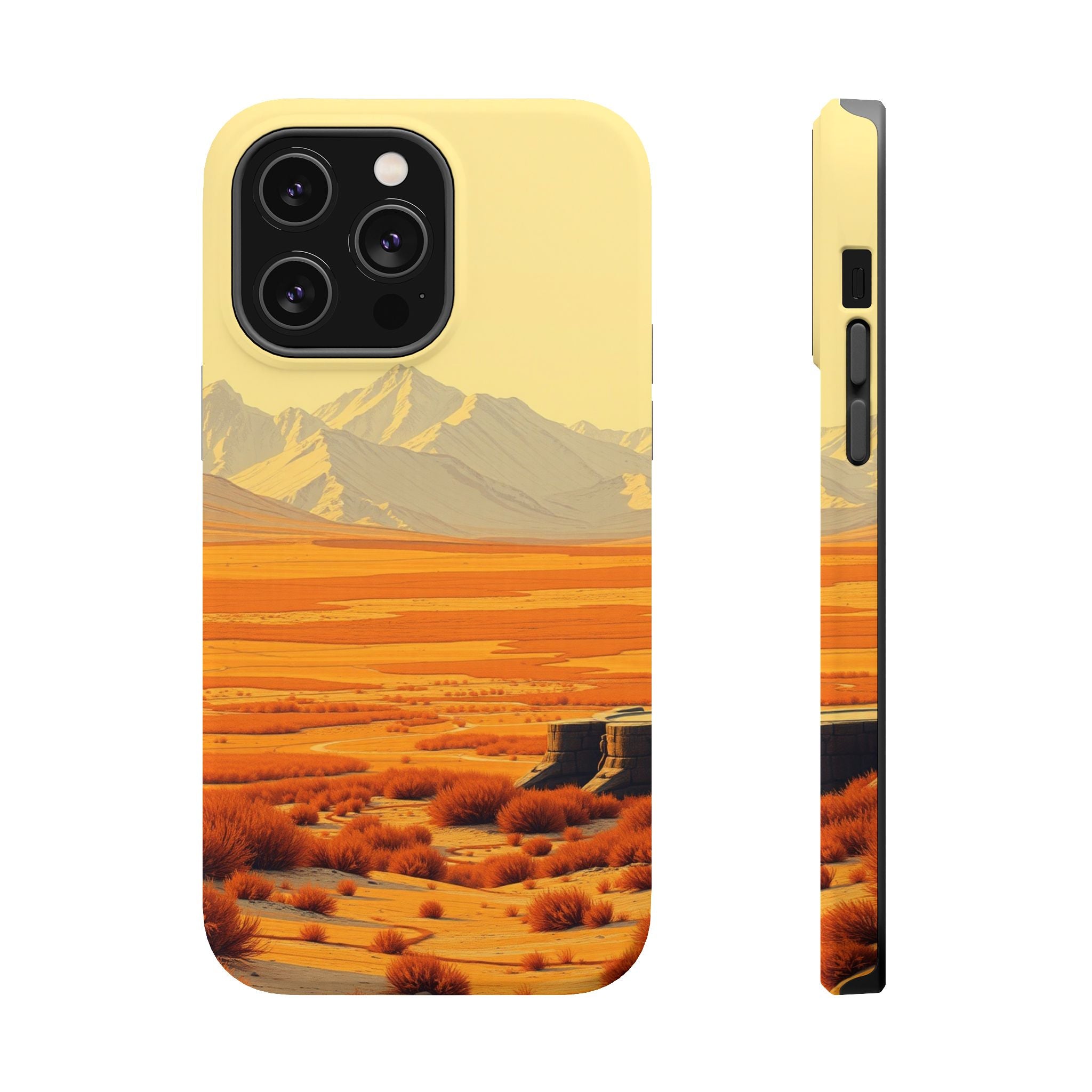 iPhone Mustard And Rust Tundra Expanse Slim Everyday Designer Case · iPhone Case