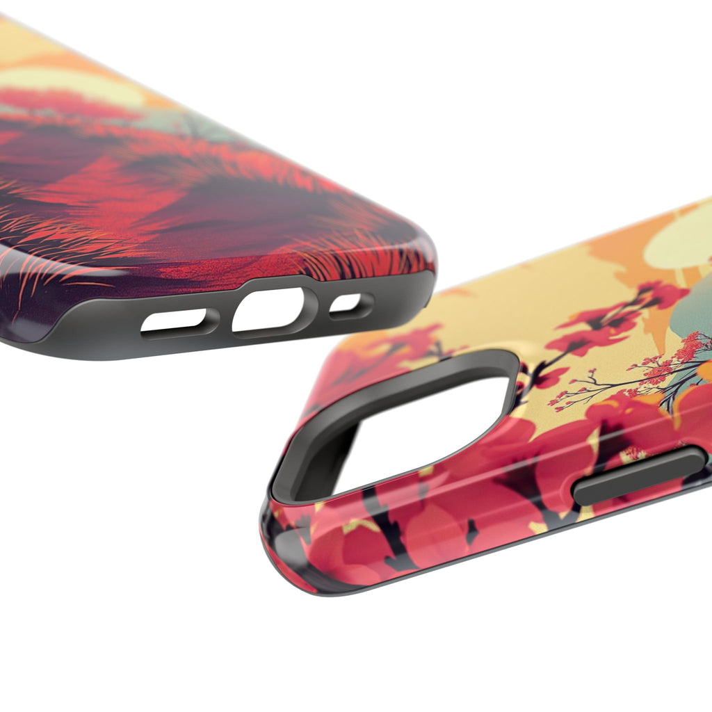 iPhone Sunset Amber And Peach Blossom Trail Soft iPhone 15 Finish · iPhone Case