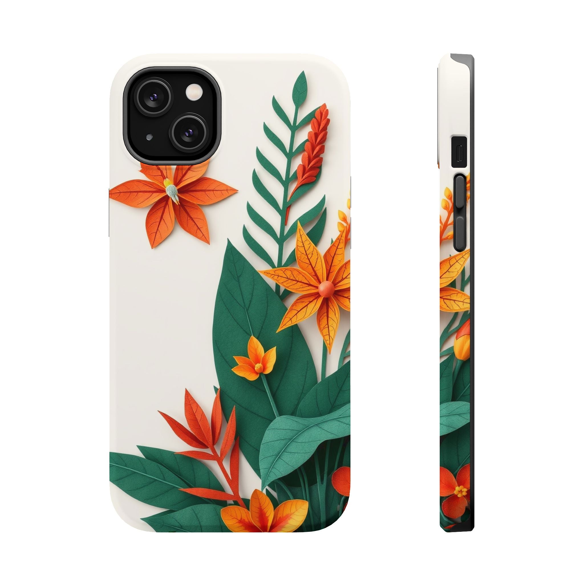 iPhone Jungle Floral Paper Cut Art Bold Modern Everyday Snap Case · iPhone Case
