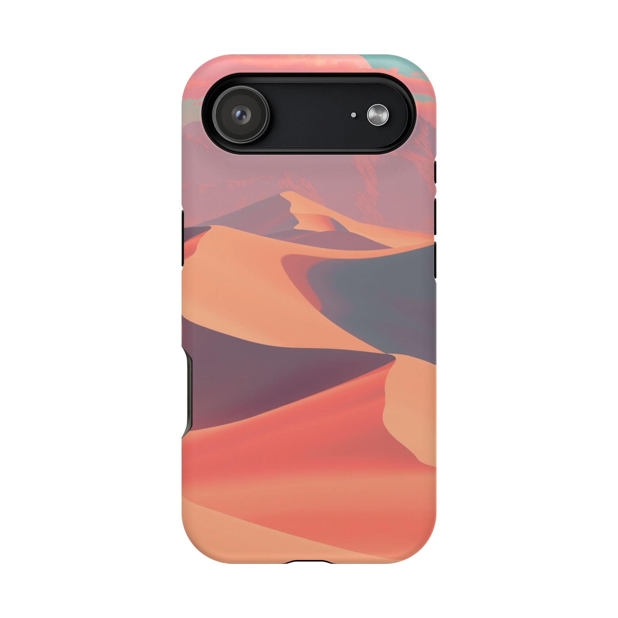 iPhone Teal And Coral Desert Dunes Bold Modern Everyday Snap Case · iPhone Case