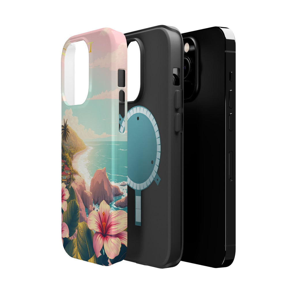iPhone Mint And Blush Hibiscus Coast Slim Everyday iPhone 14 Designer · iPhone C