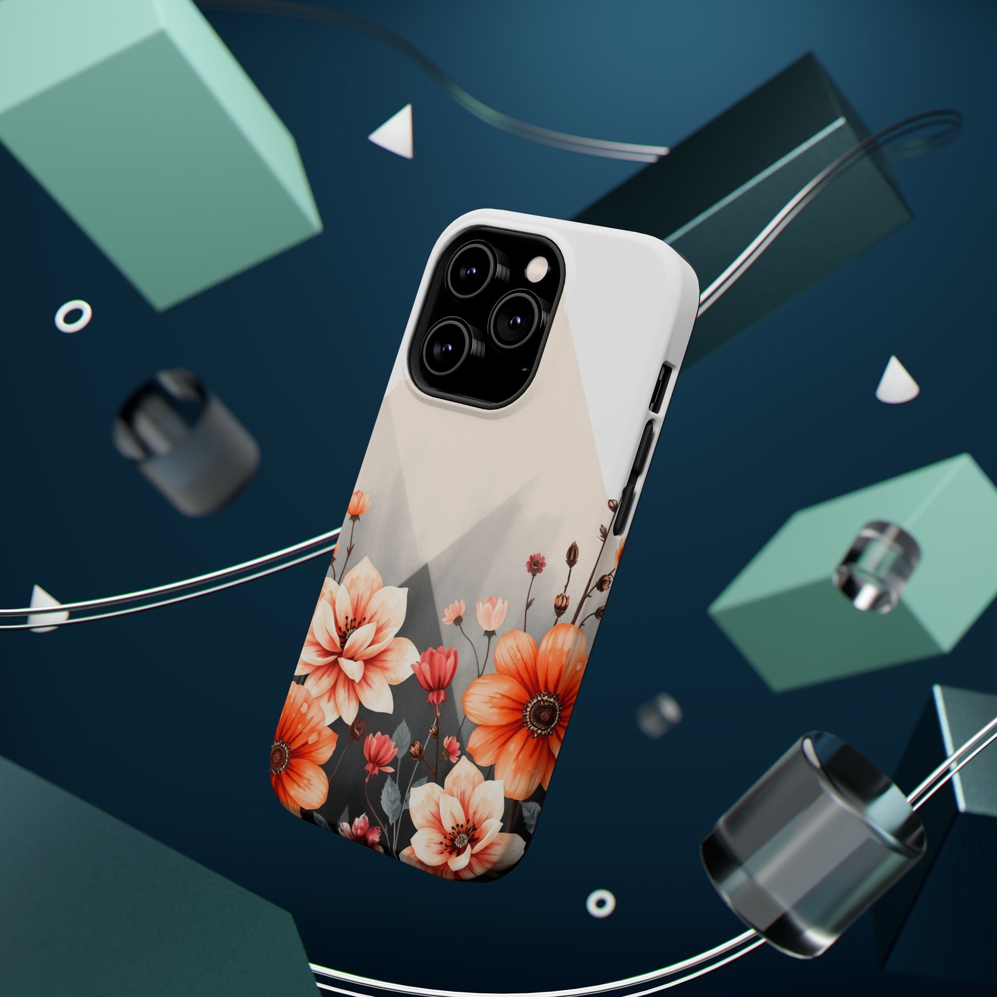 iPhone Floral Geometric Vibrant Design Slim Snap Case · iPhone Case