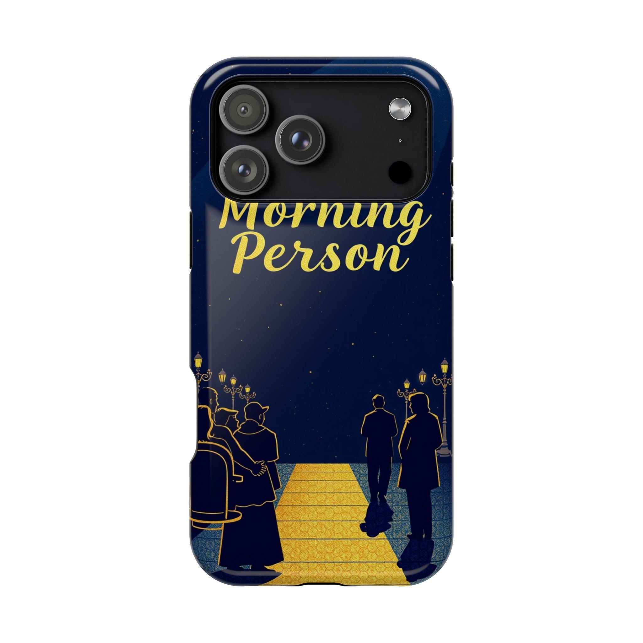 iPhone Midnight Blue And Silver Not a Morning Person Slim Snap Case · iPhone Cas