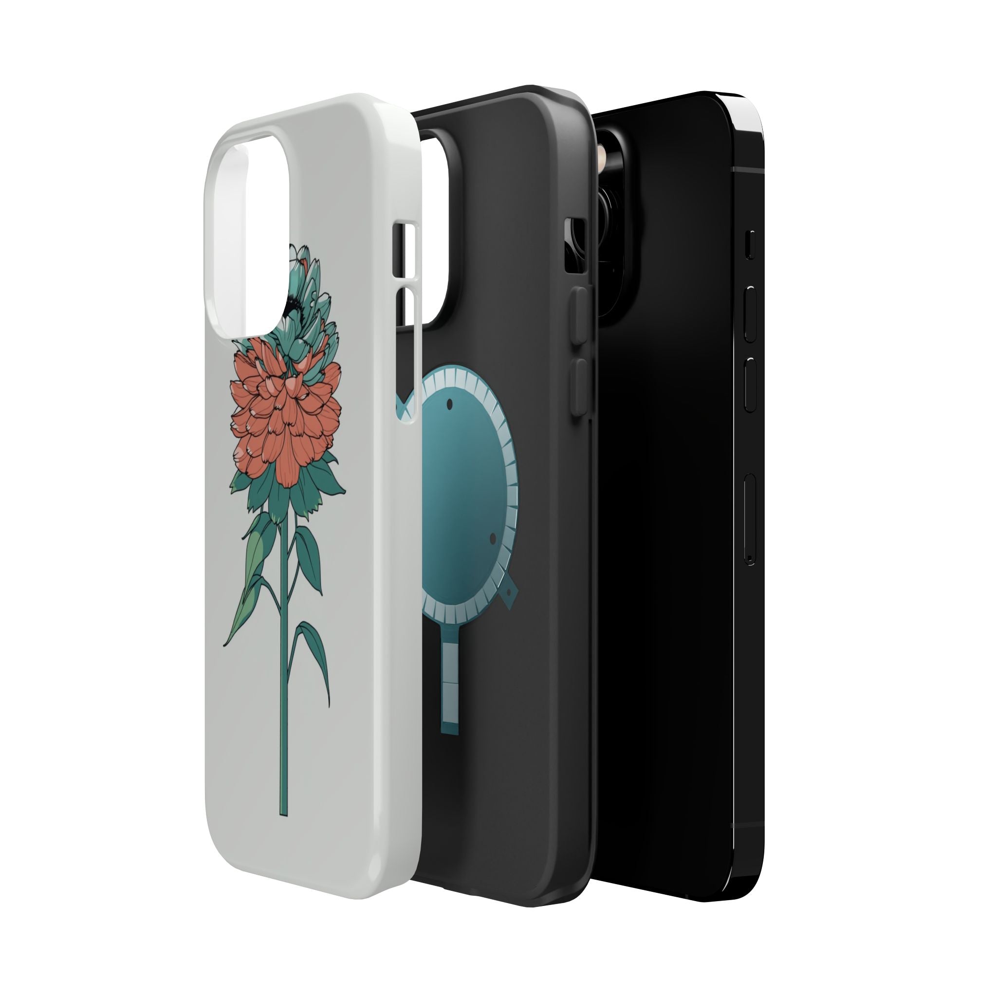 iPhone Serene Ranunculus Stack Design Slim Everyday Designer Case · iPhone Case