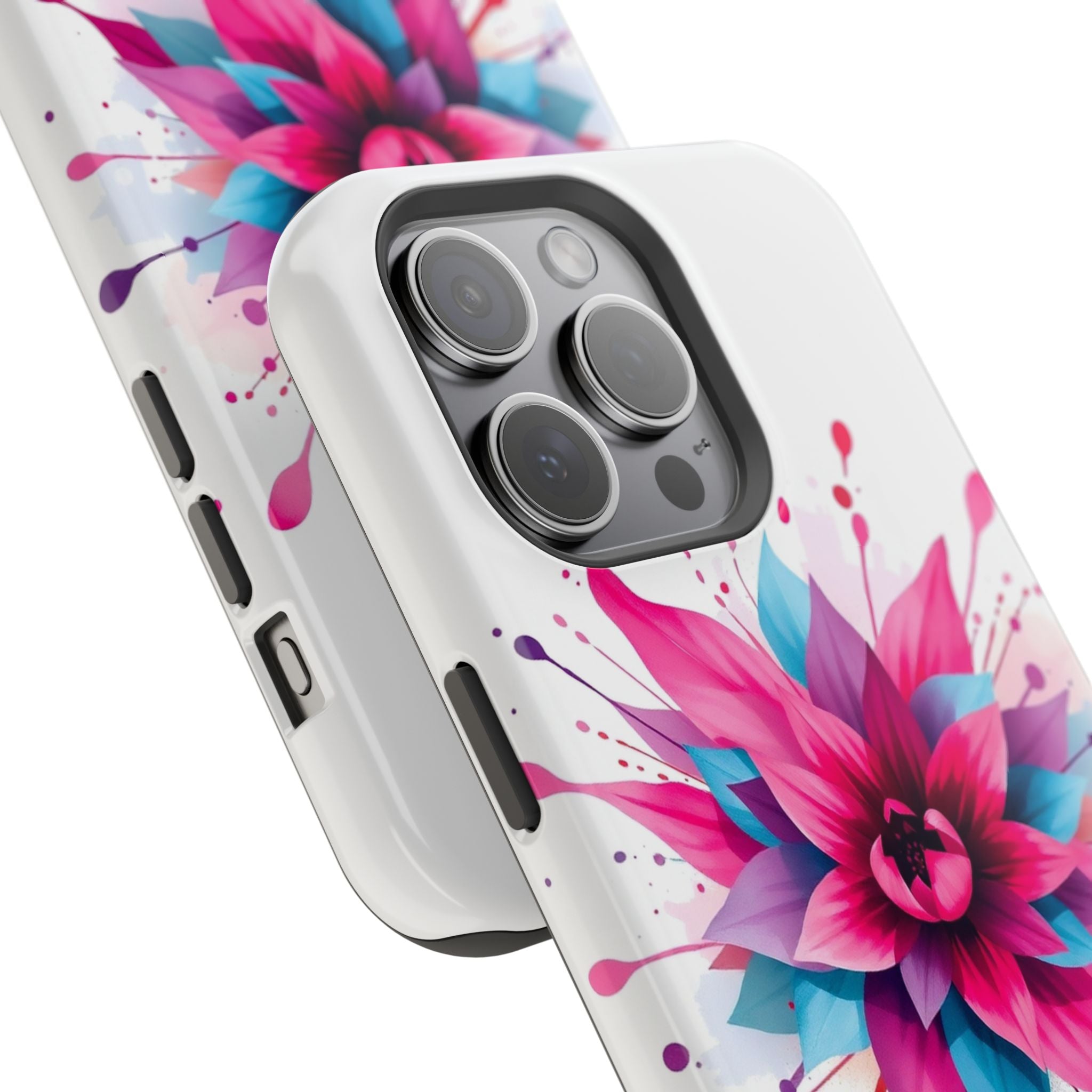 iPhone Floral Watercolor Splash Electric Art Slim iPhone Everyday · iPhone Case