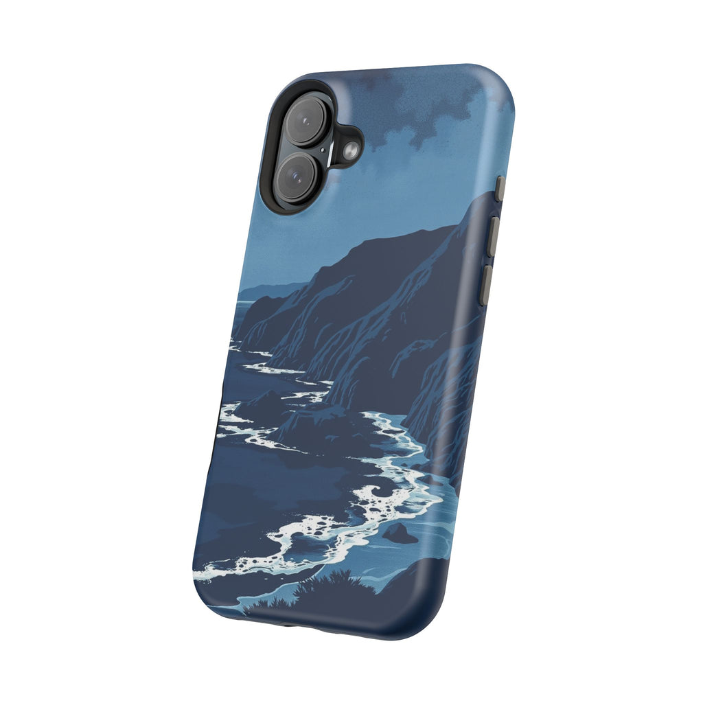 iPhone Midnight Blue And Silver Hibiscus Coast Carry Case Slim Snap Case · iPhon