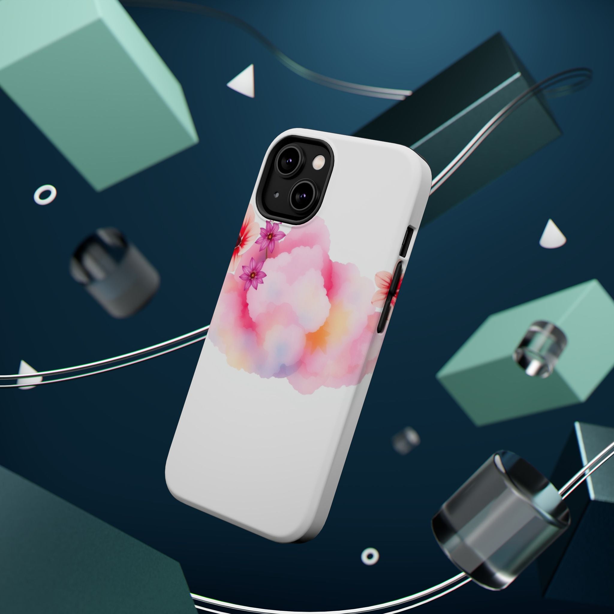 iPhone Pastel Floral Cloud Vibrant Watercolor Carry Case Slim Snap Case · iPhone
