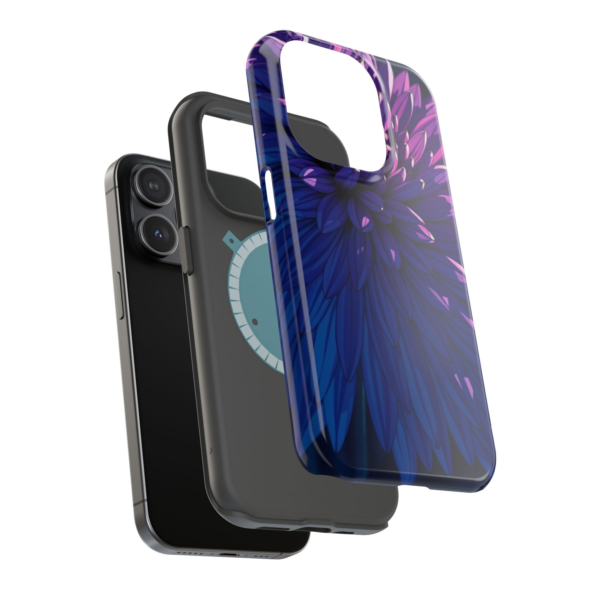 iPhone Indigo And Violet Chrysanthemum Classic Soft iPhone Finish · iPhone Case