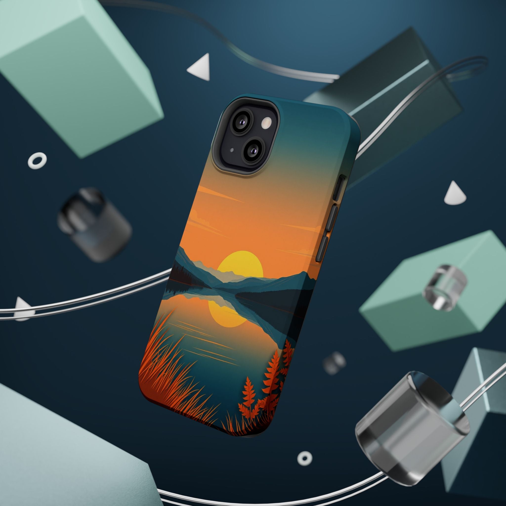 iPhone Lake at Twilight Cinematic Art Slim Everyday Designer Case · iPhone Case