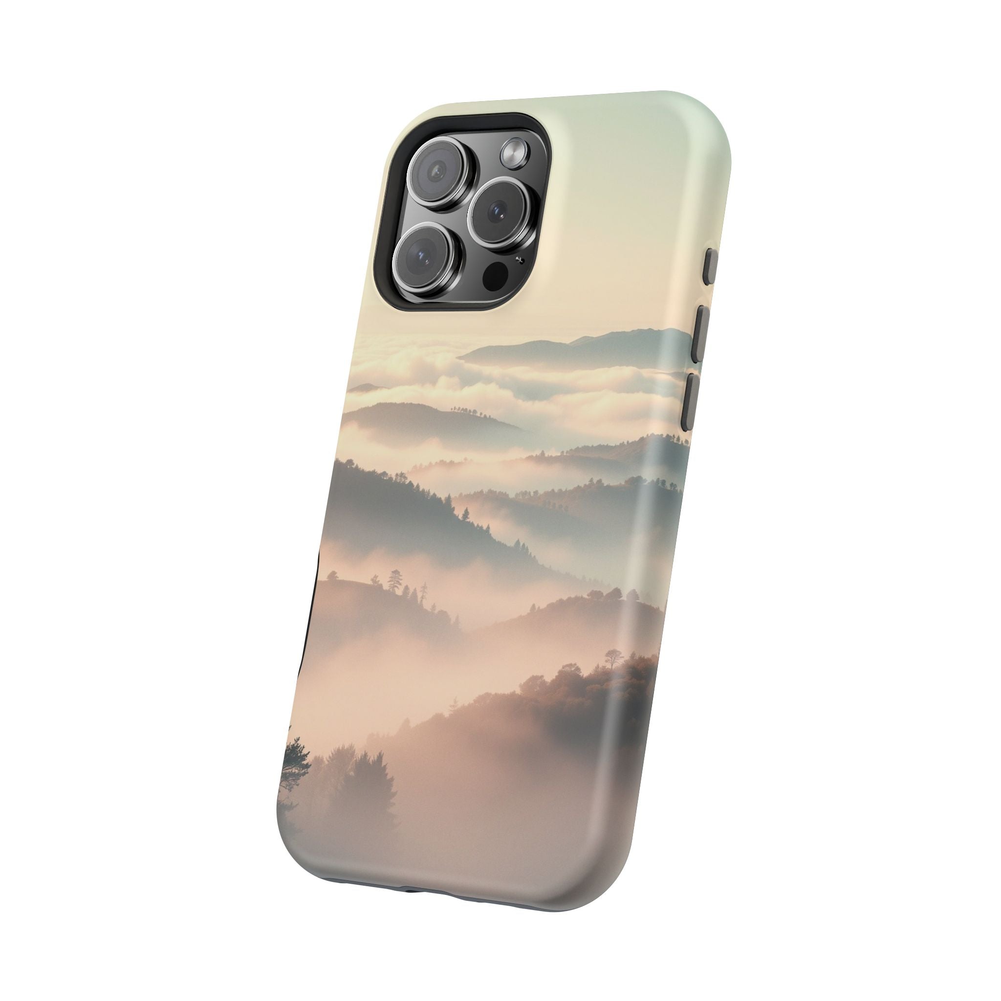 iPhone Mint And Blush Fog Rolling Over Hills Slim iPhone Everyday · iPhone Case