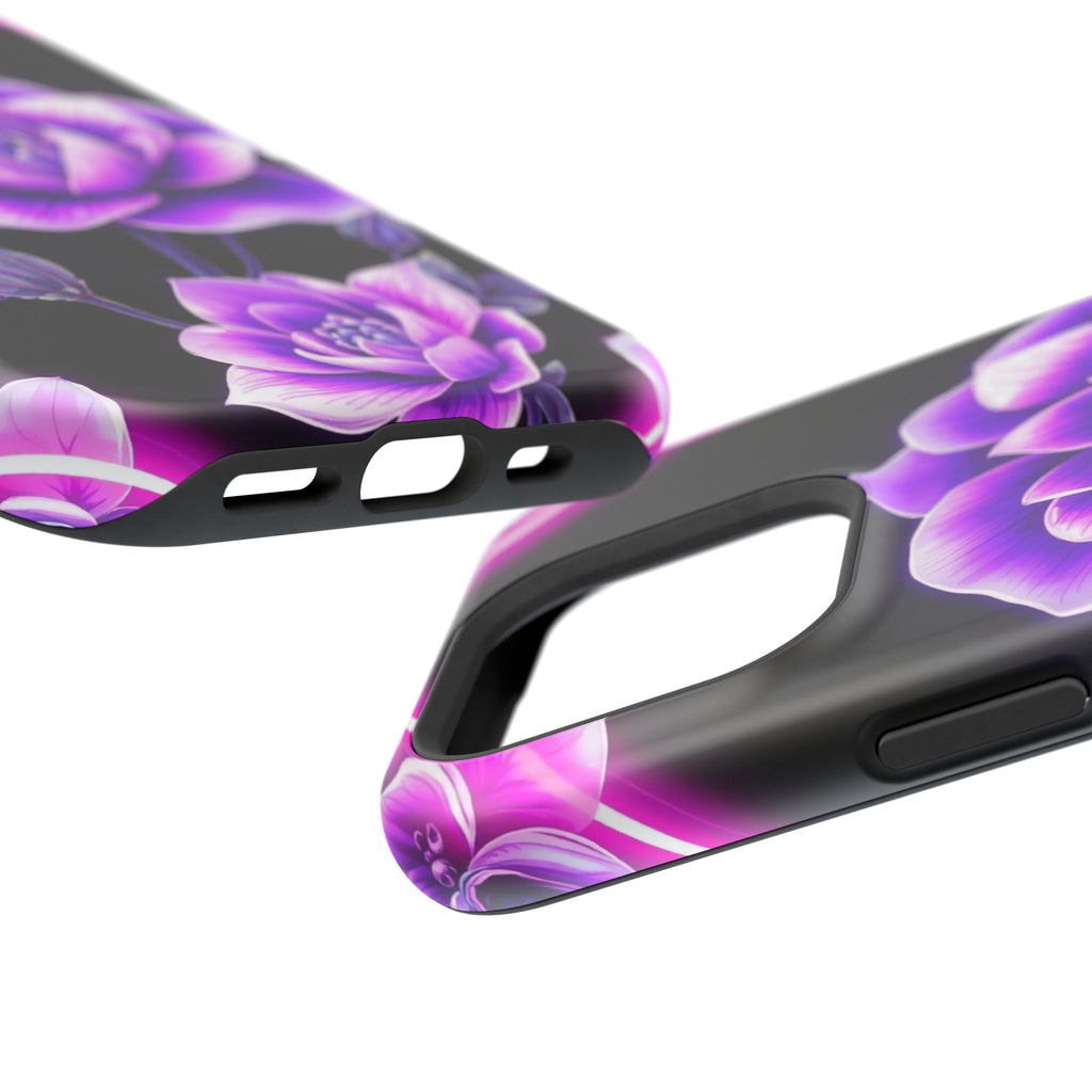 iPhone Floral Ombre Neon Cyberpunk Bold Modern Everyday Snap Case · iPhone Case