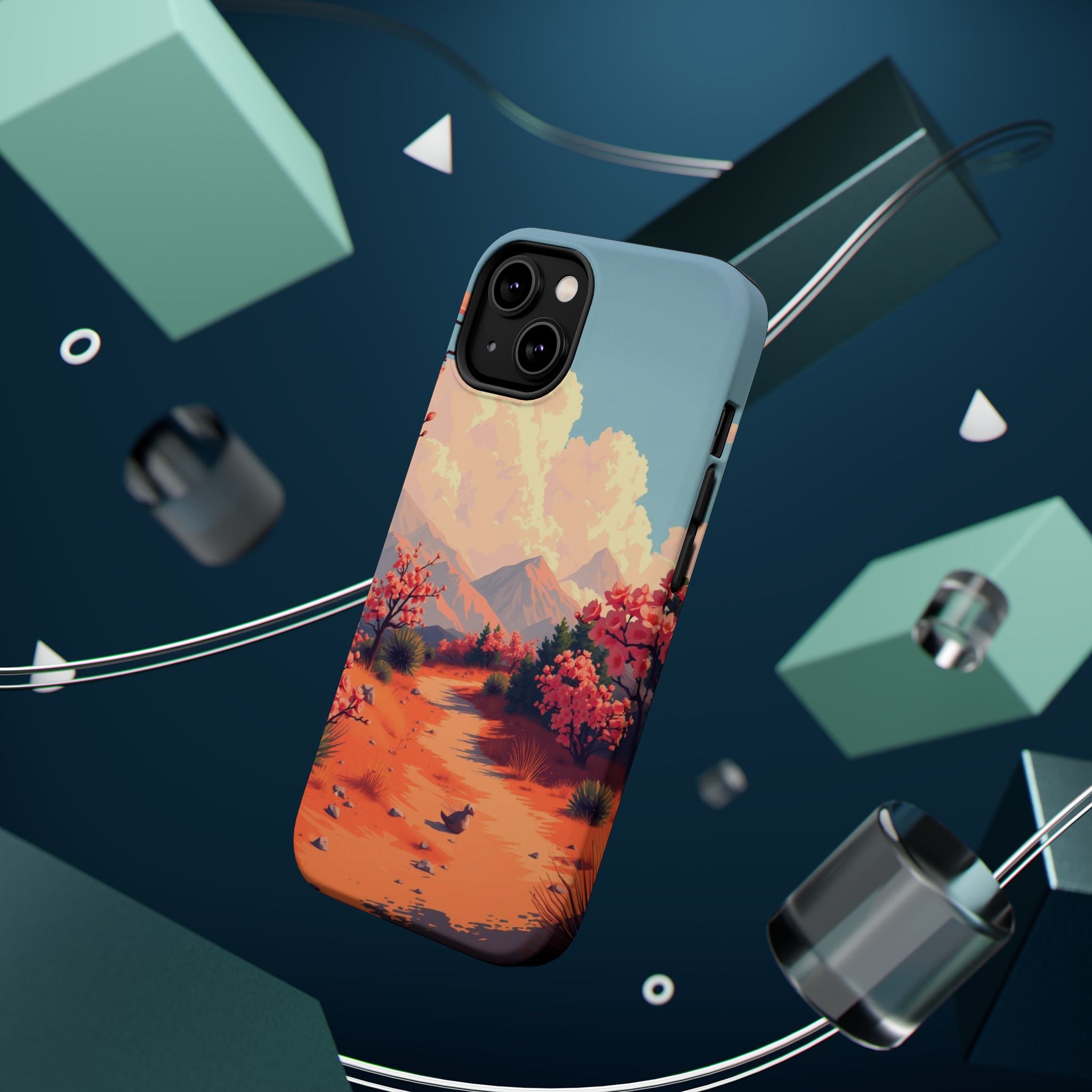 iPhone Burnt Orange And Sand Blossom Trail Slim iPhone Everyday · iPhone Case
