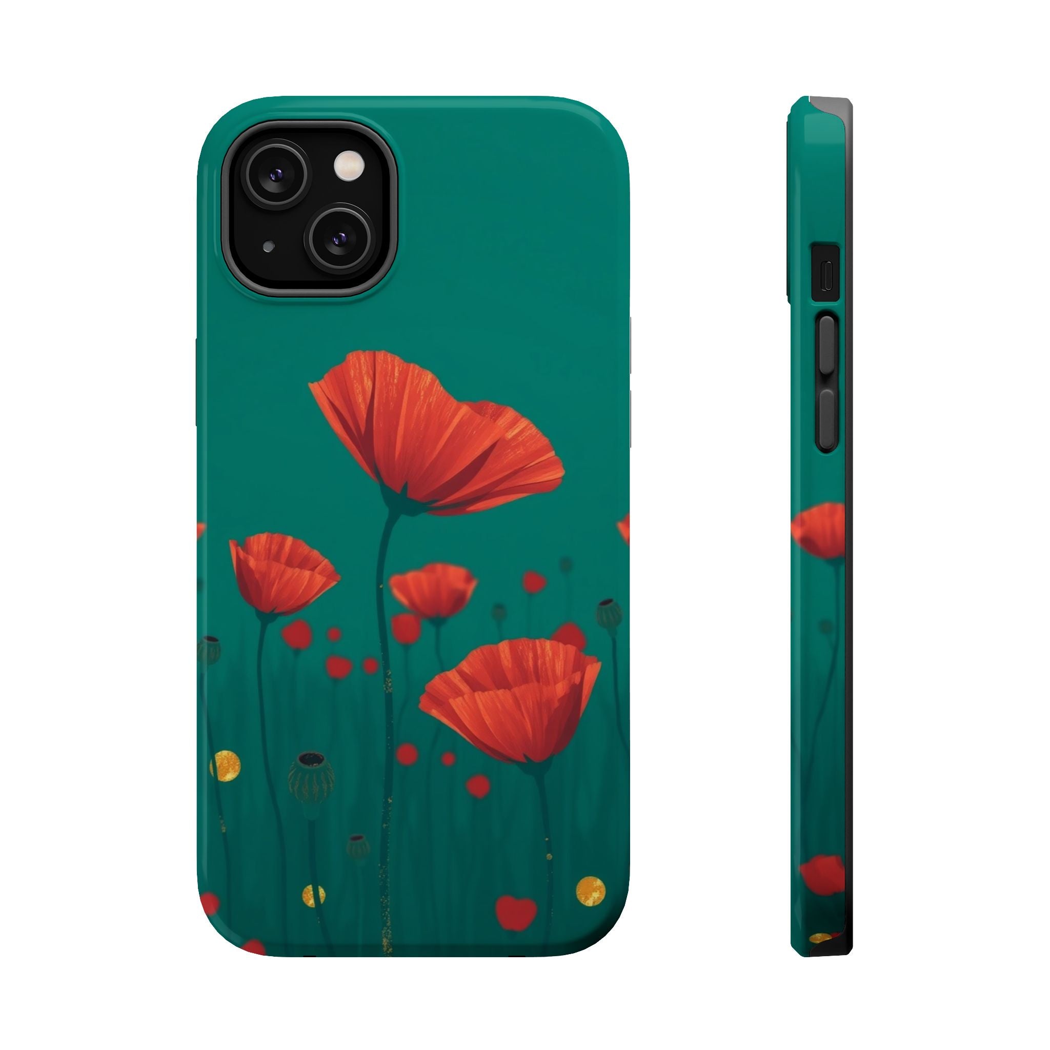 iPhone Earthy Poppy Field Design Bold Modern Everyday Snap Case · iPhone Case