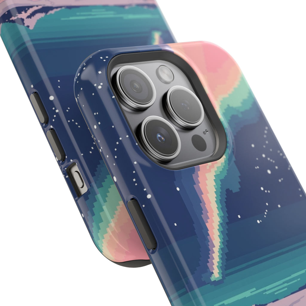 iPhone Mint And Blush Northern Lights Slim Everyday Designer Case · iPhone Case