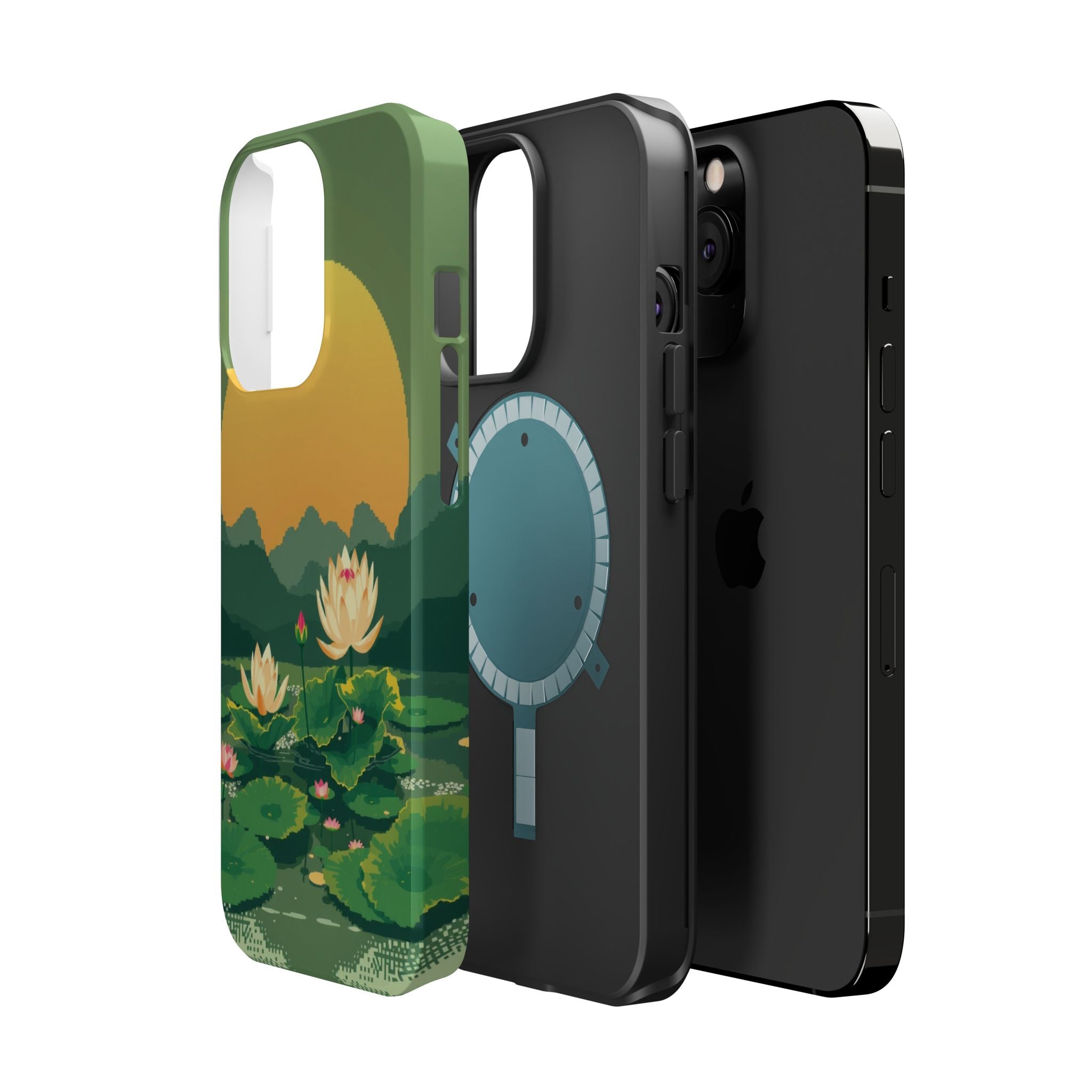 iPhone Lotus Pond Enchanted Art Slim Everyday Designer Case · iPhone Case