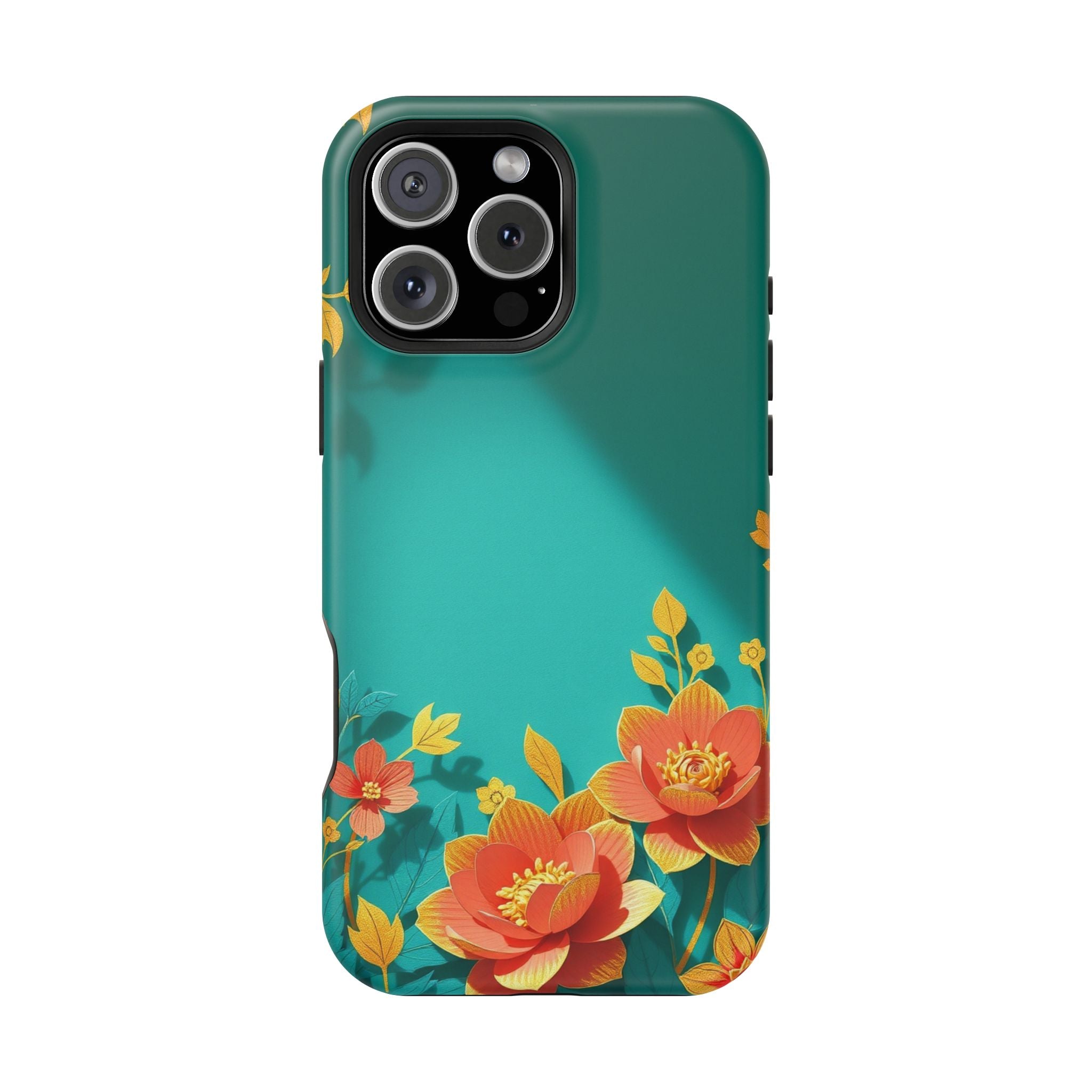 iPhone Floral Gold Foil Paper Cut Art Slim Everyday Designer Case · iPhone Case